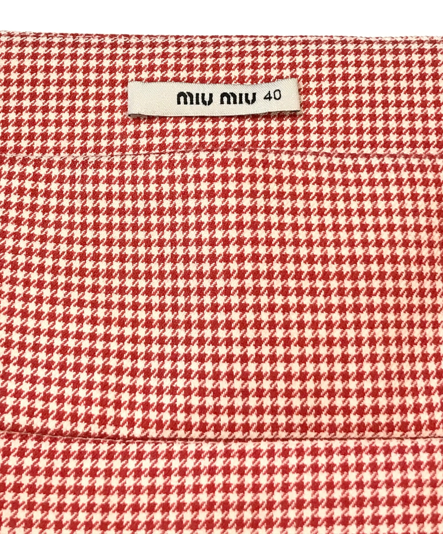 MIU MIUミュウミュウ　チェック柄フェルト スカート Miu Miu ミュウミュウ チェック ミニスカート | グレー