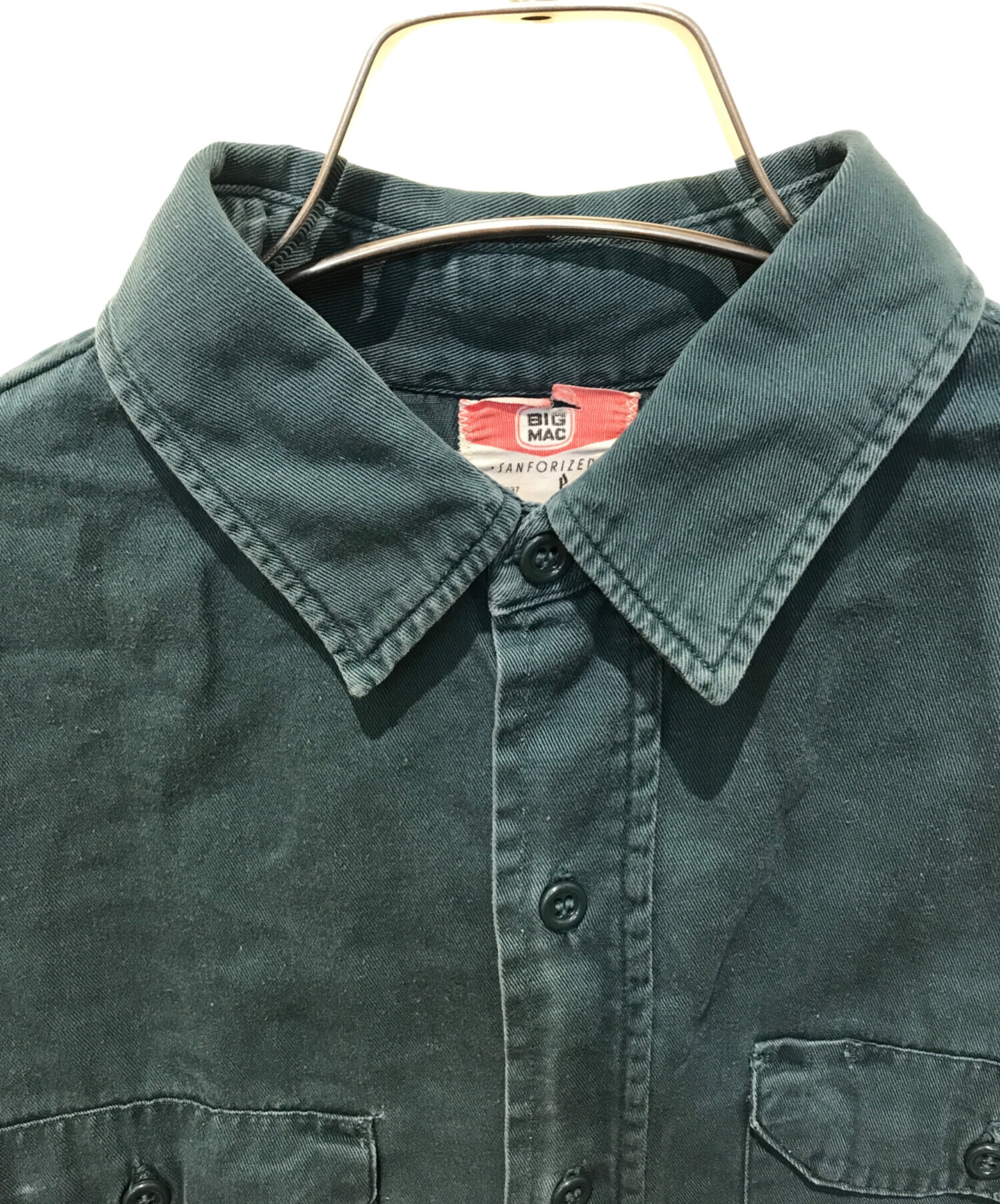 中古・古着通販】BIG MAC (ビッグマック) 60'Sワークシャツ グリーン