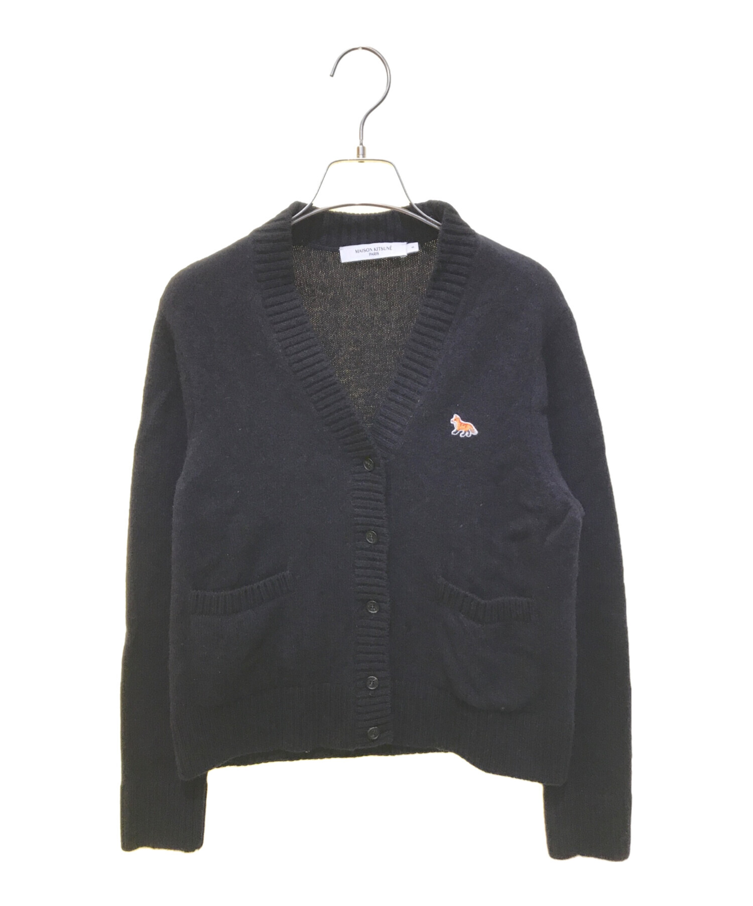 メゾンキツネVネックカーディガン黒ブラック メゾンキツネ 新品未使用V