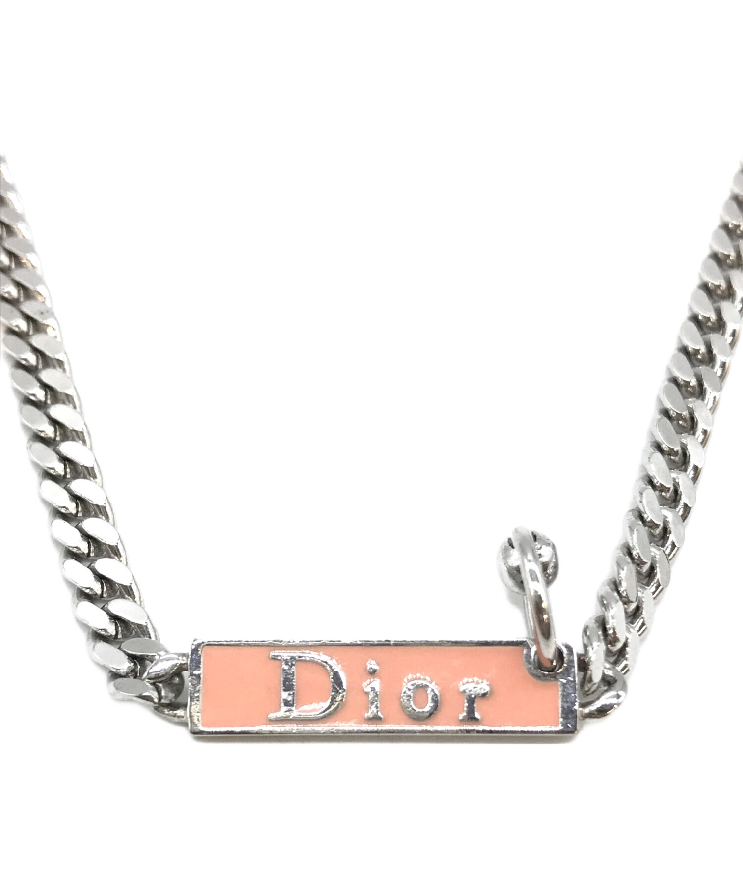 vintage Dior エンブレム ロゴ 重厚 チェーン ネックレス 中古・古着通販】Christian Dior (クリスチャン ディオール) ロゴ