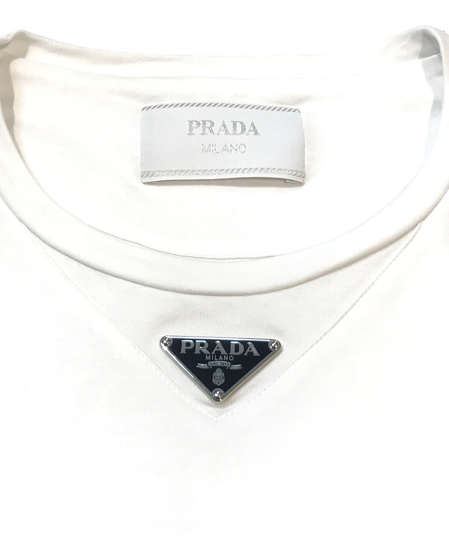 中古・古着通販】PRADA (プラダ) トライアングルロゴTシャツ UJN861