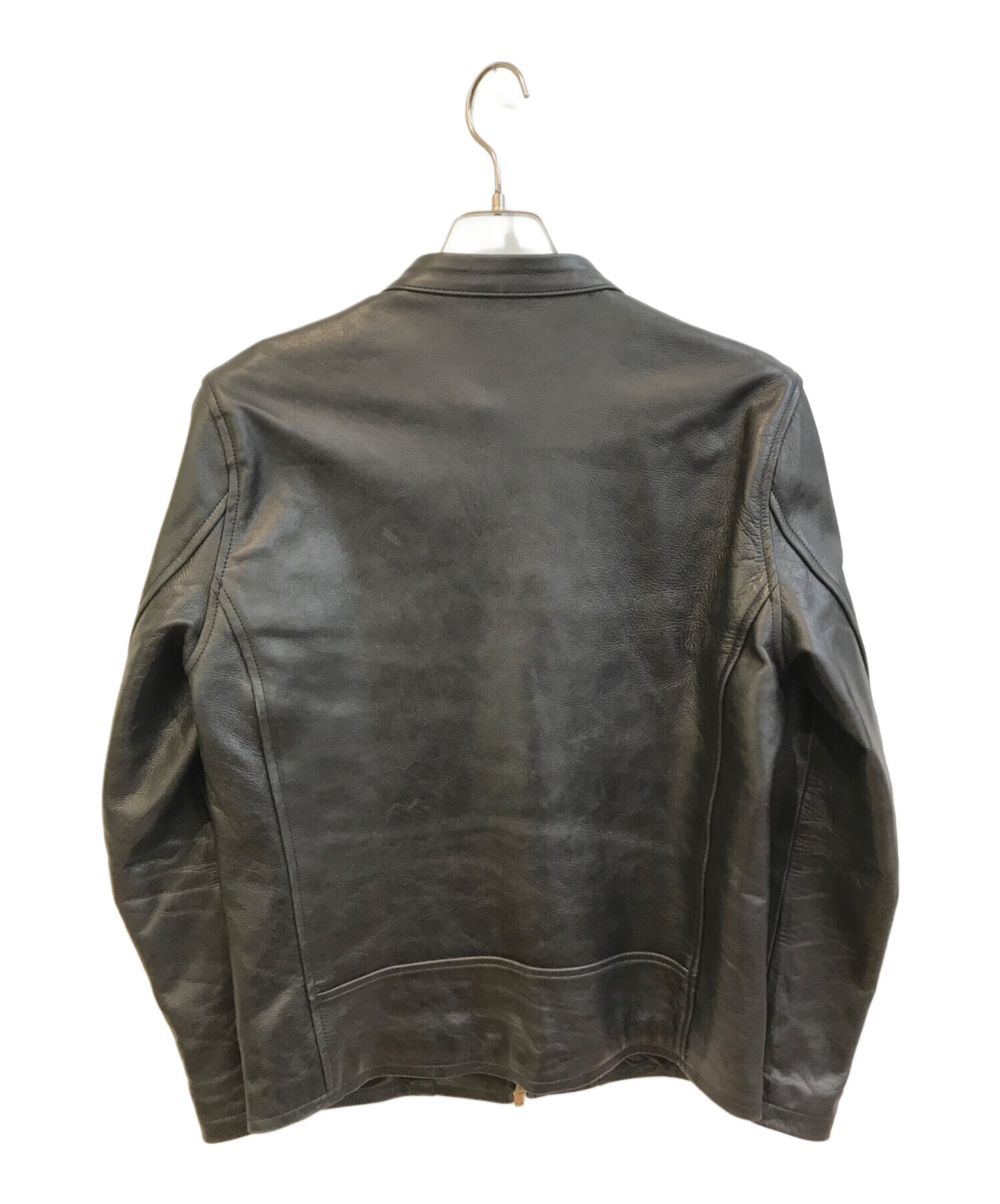 中古・古着通販】NO ID. (ノーアイディー) カウレザーVネックシングル