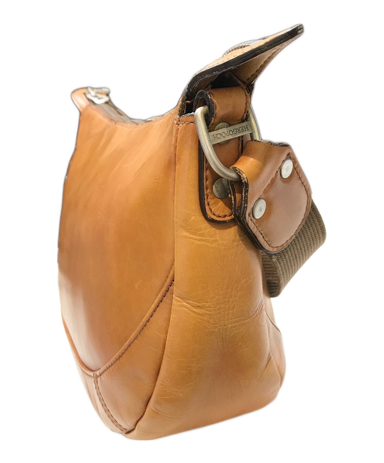 HERGOPOCH / エルゴポック/ラウンドショルダーバッグ 美中古 中古・古着通販】HERGOPOCH (エルゴポック) ショルダーバッグ ブラウン