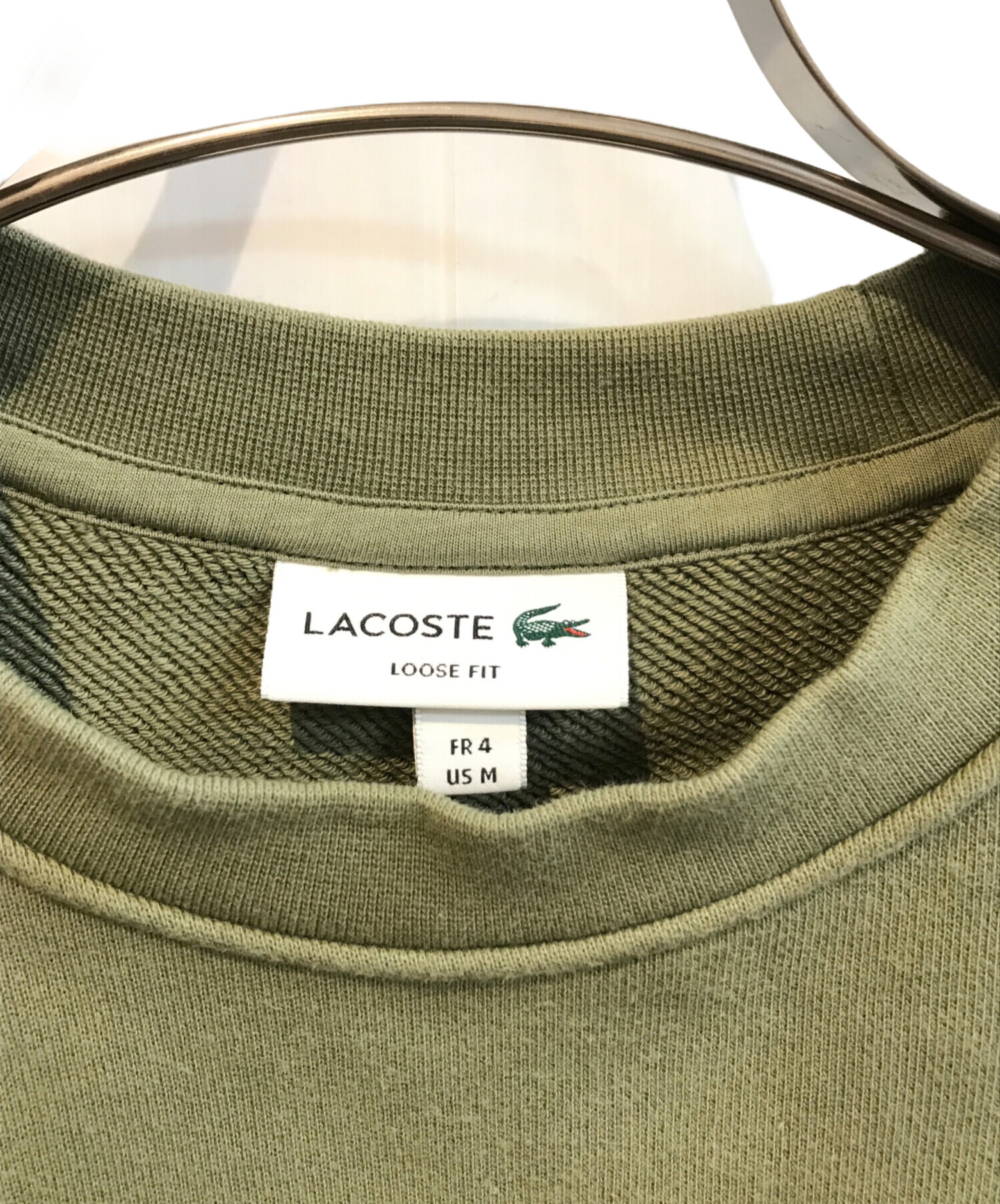 中古・古着通販】LACOSTE (ラコステ) スウェット オリーブ サイズ:M 