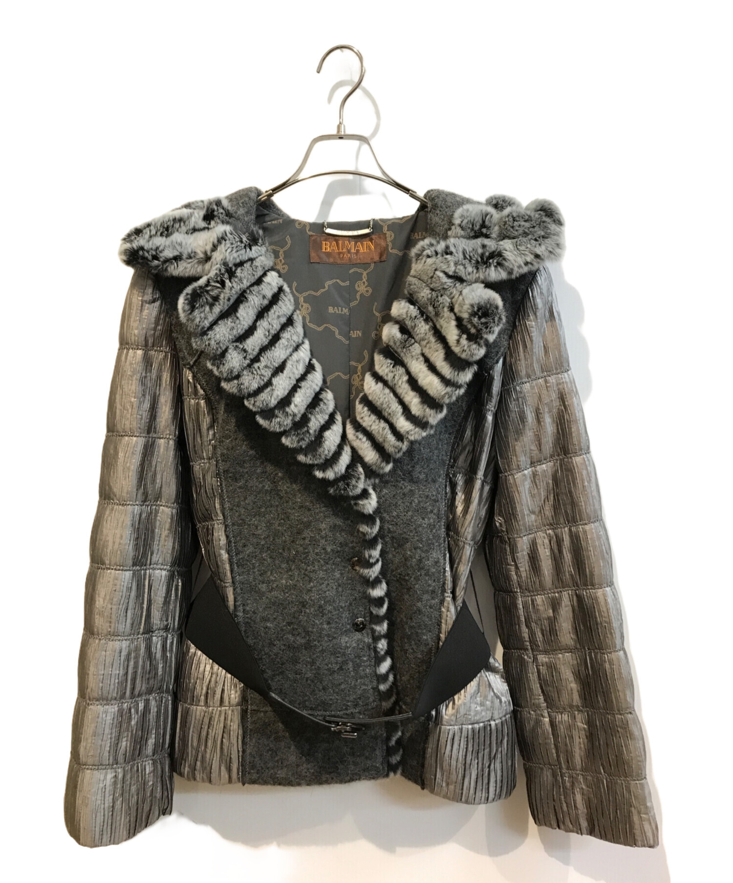 中古・古着通販】BALMAIN (バルマン) レッキスジャケット グレー 