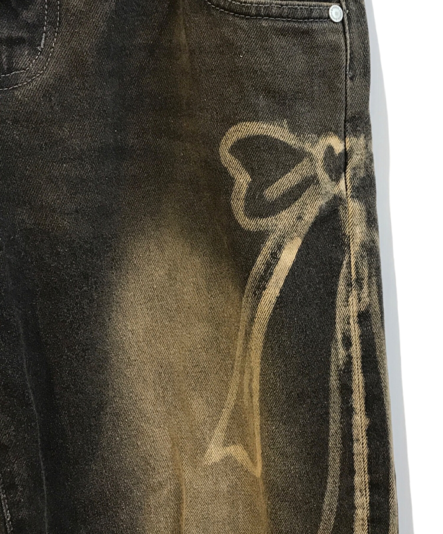 中古・古着通販】EMODA (エモダ) リボングラフィックルーズジーンズ