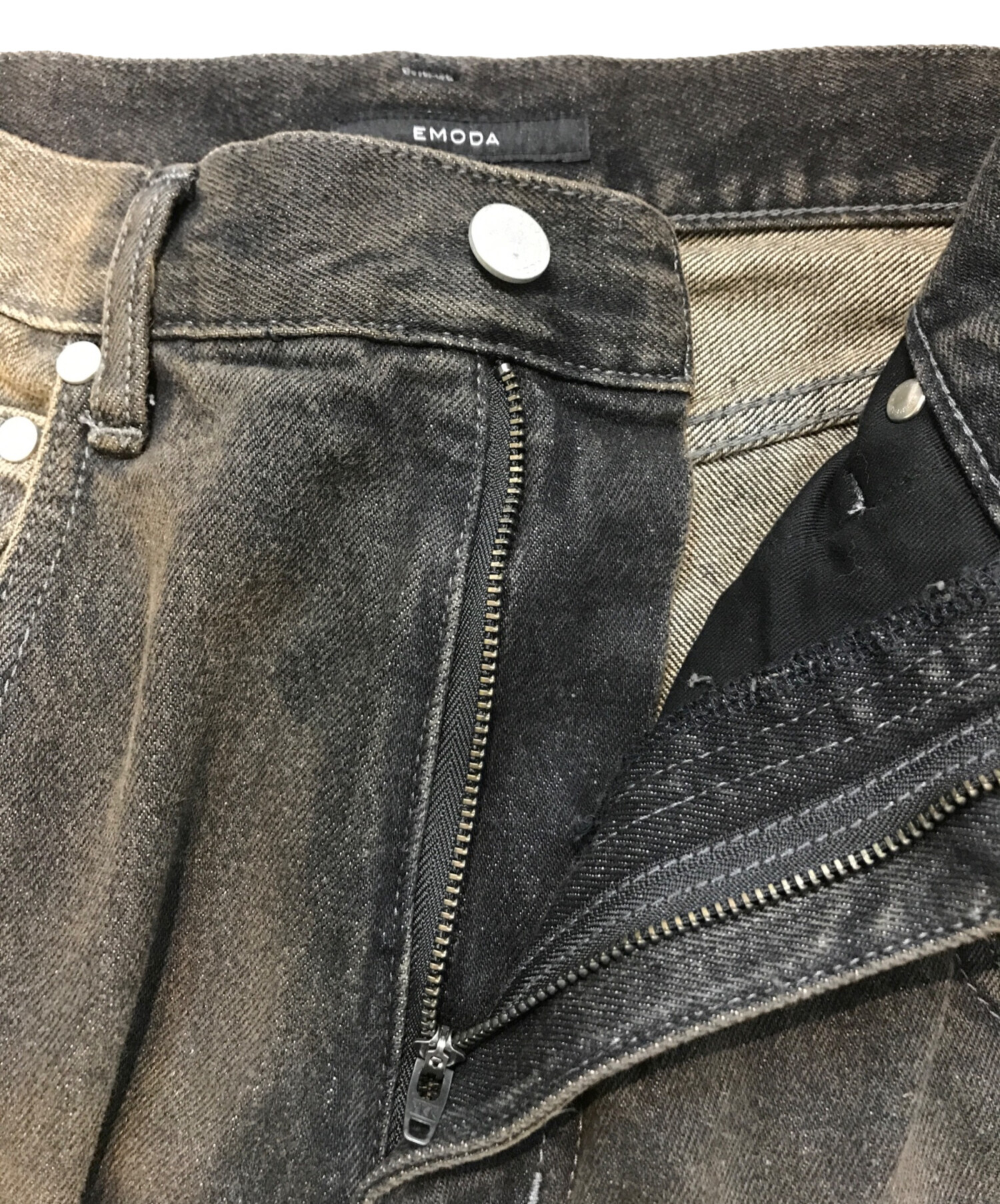 中古・古着通販】EMODA (エモダ) リボングラフィックルーズジーンズ