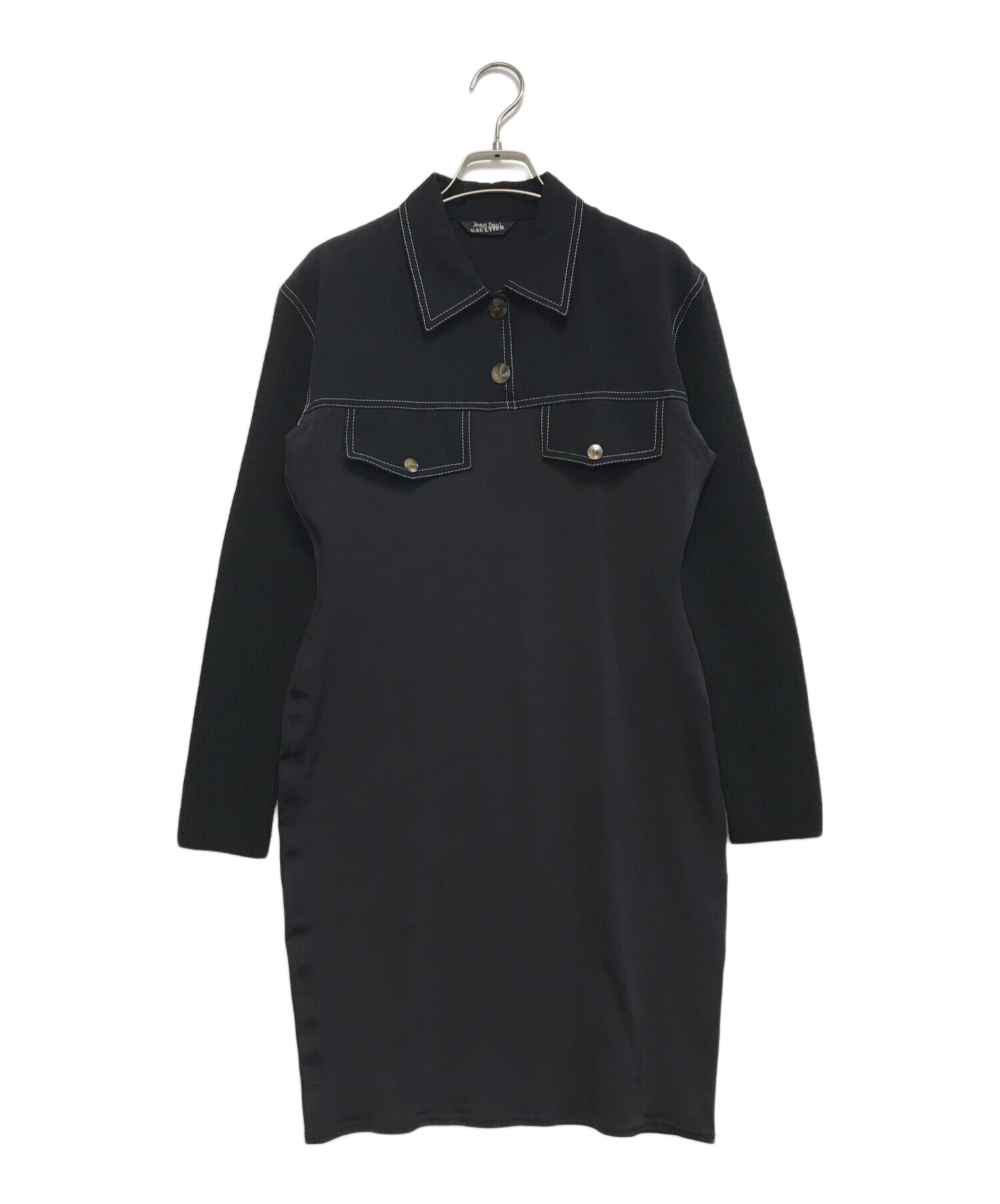 ゴルチェ ジャンポールゴルチェ ワンピース　黒 中古・古着通販】Jean Paul GAULTIER (ジャンポールゴルチェ) 切替