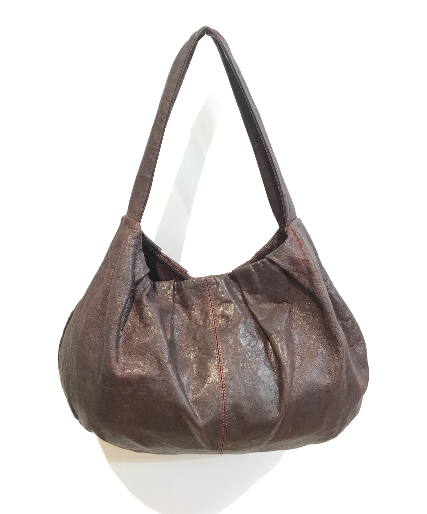 中古・古着通販】GAP (ギャップ) レザーショルダーバッグ ブラウン 