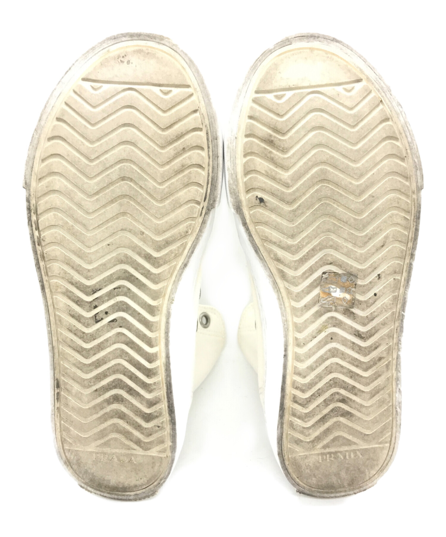 中古・古着通販】PRADA (プラダ) ハイカットスニーカー ホワイト