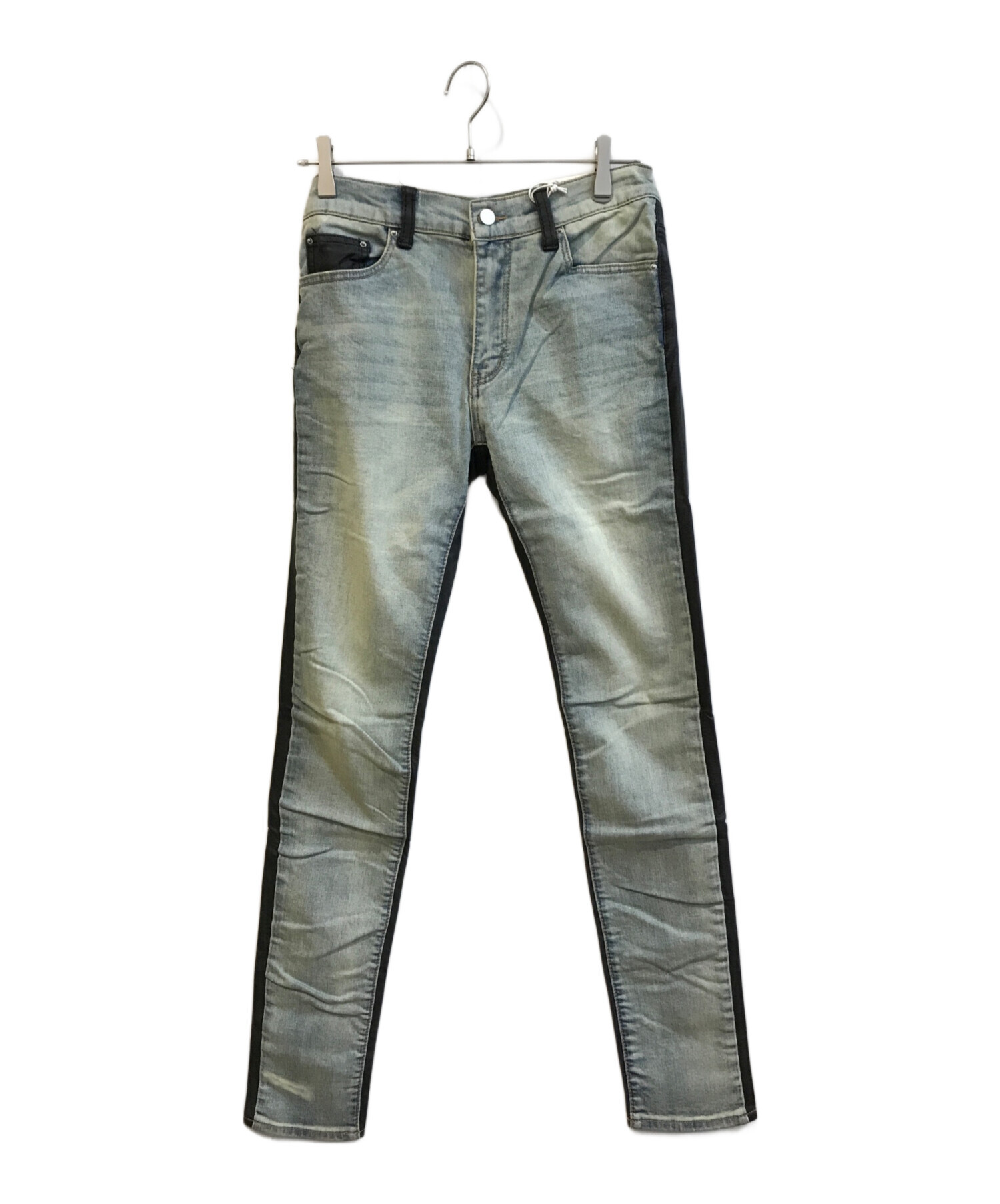 中古・古着通販】mnml (ミニマル) X158 STRETCH DENIM ブルー×ブラック 