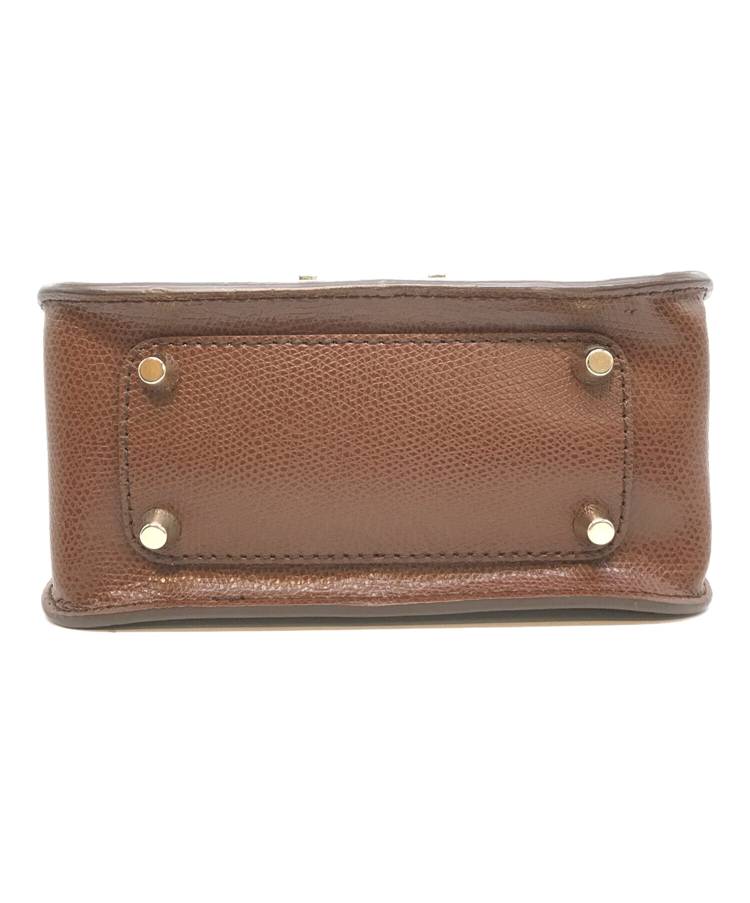 FURLA メトロポリス サッチェル ブラウン ハンドバッグ 中古・古着通販】FURLA (フルラ) メトロポリスチェーンショルダー