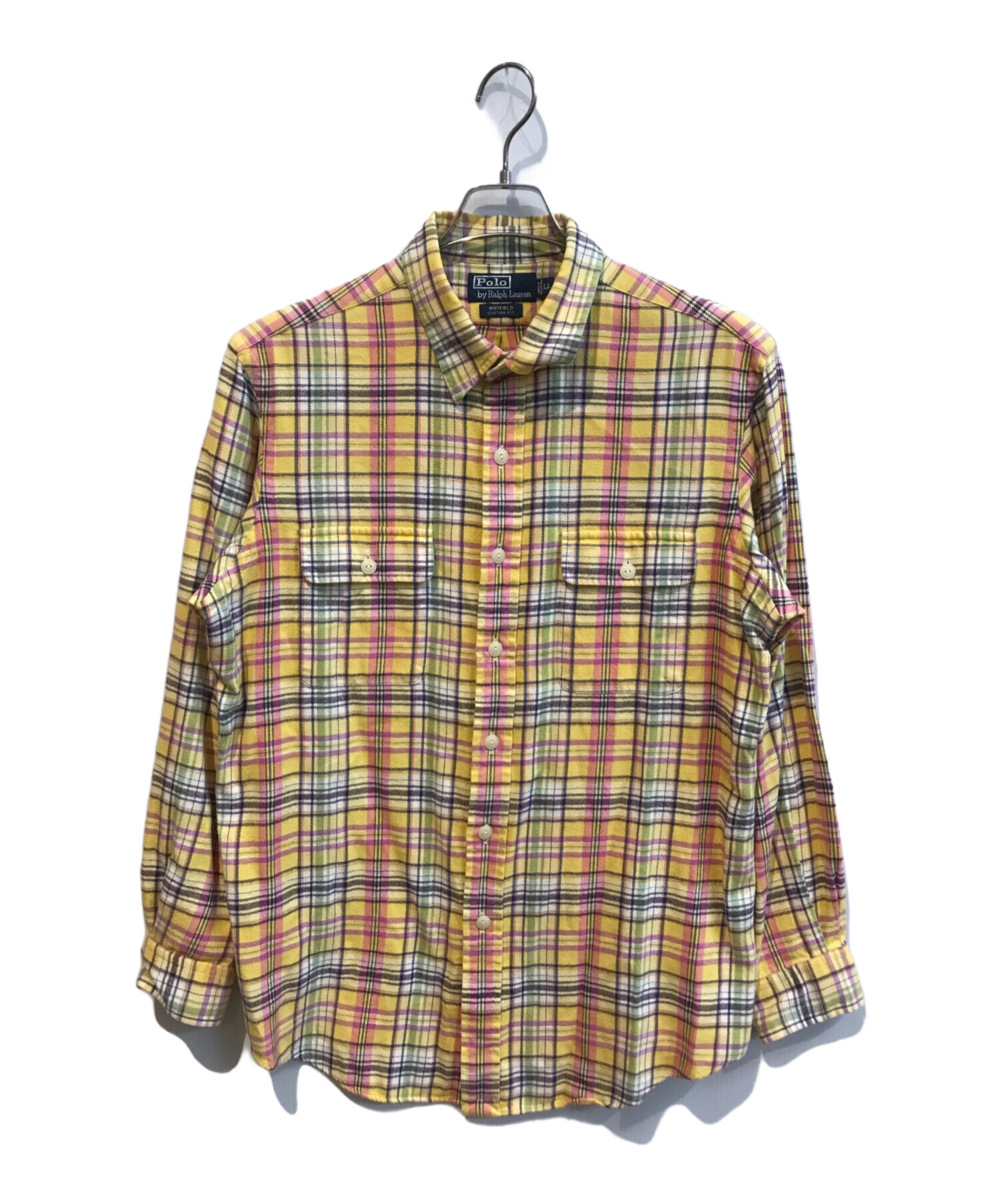 【新品】RALPH LAUREN スリムフィット チェック柄 シャツ イエロー 中古・古着通販】POLO RALPH LAUREN (ポロ・ラルフローレン) チェック
