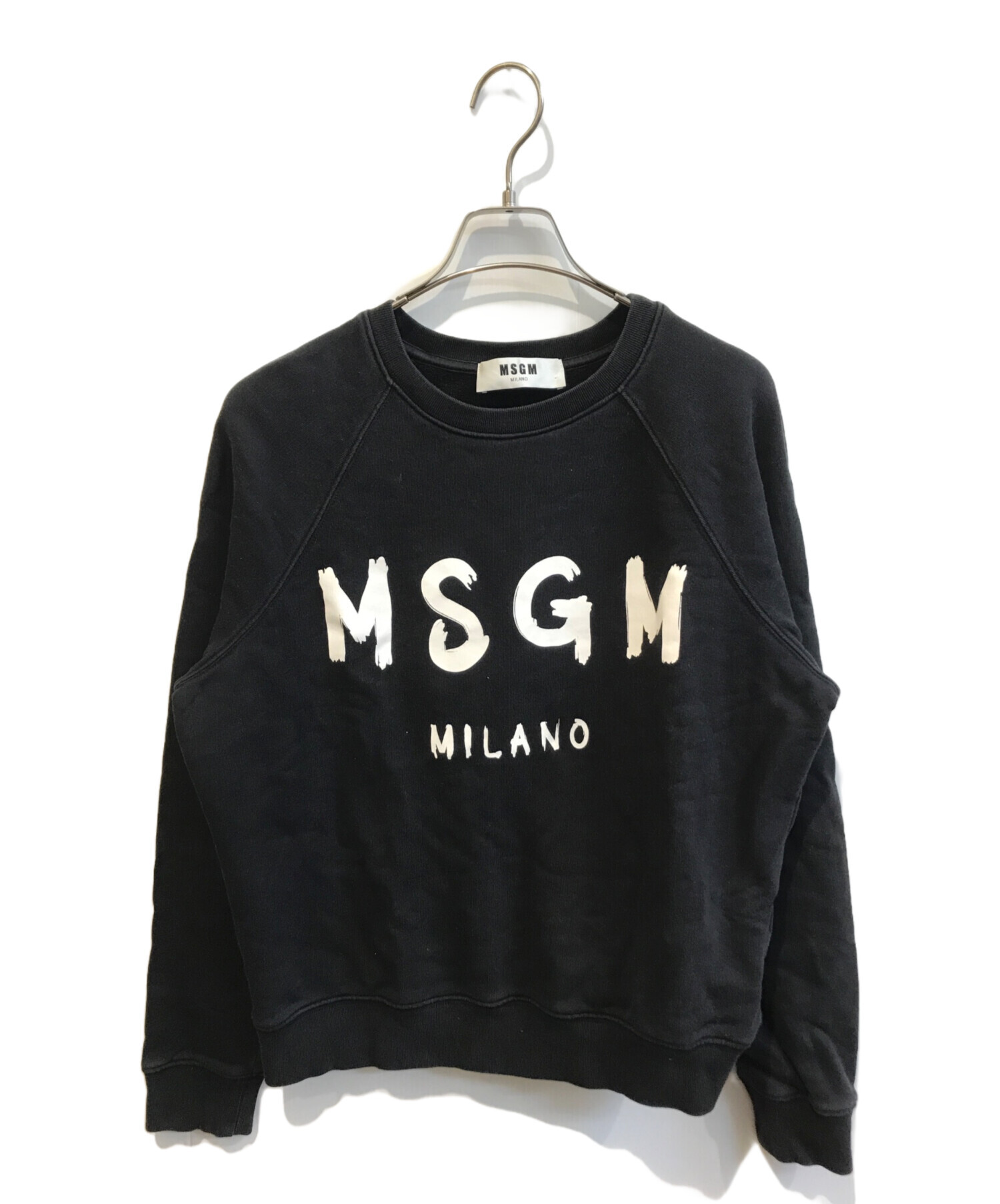 MSGM ブラック ロゴトレーナー 【公式通販】