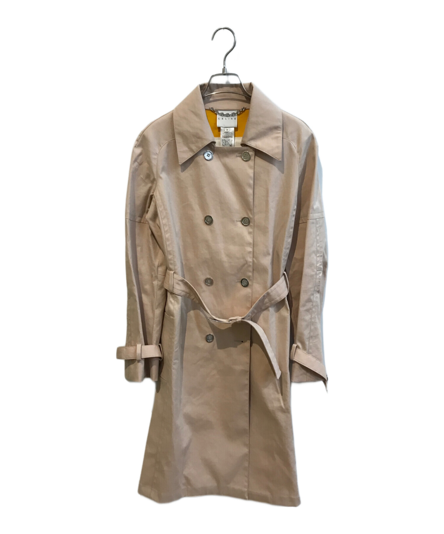 中古・古着通販】CELINE (セリーヌ) ベルテッドゴム引きトレンチコート