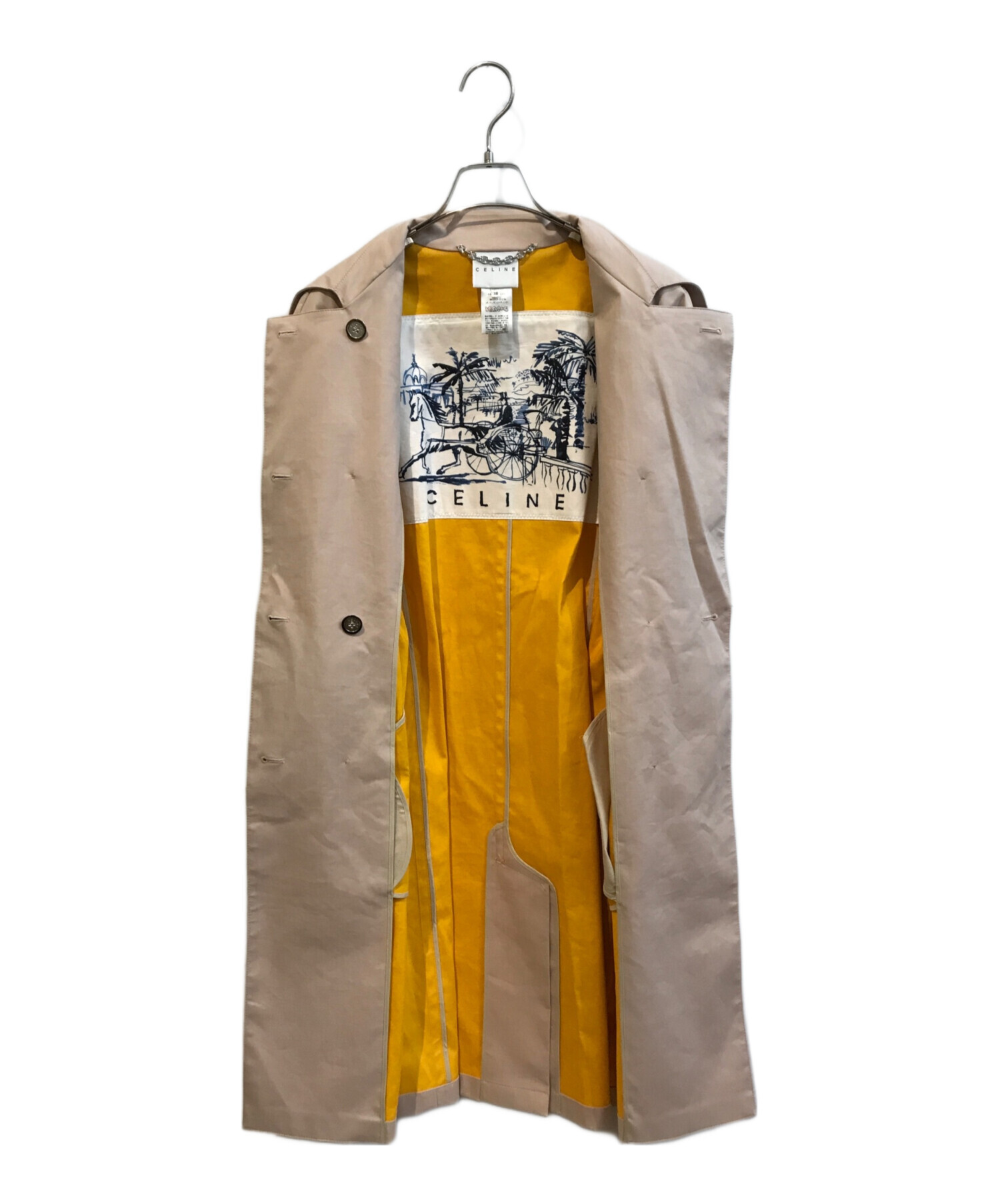 【美品】CELINE セリーヌ トレンチコート 38 正規品 デパート購入 中古・古着通販】CELINE (セリーヌ) ベルテッドゴム引きトレンチコート