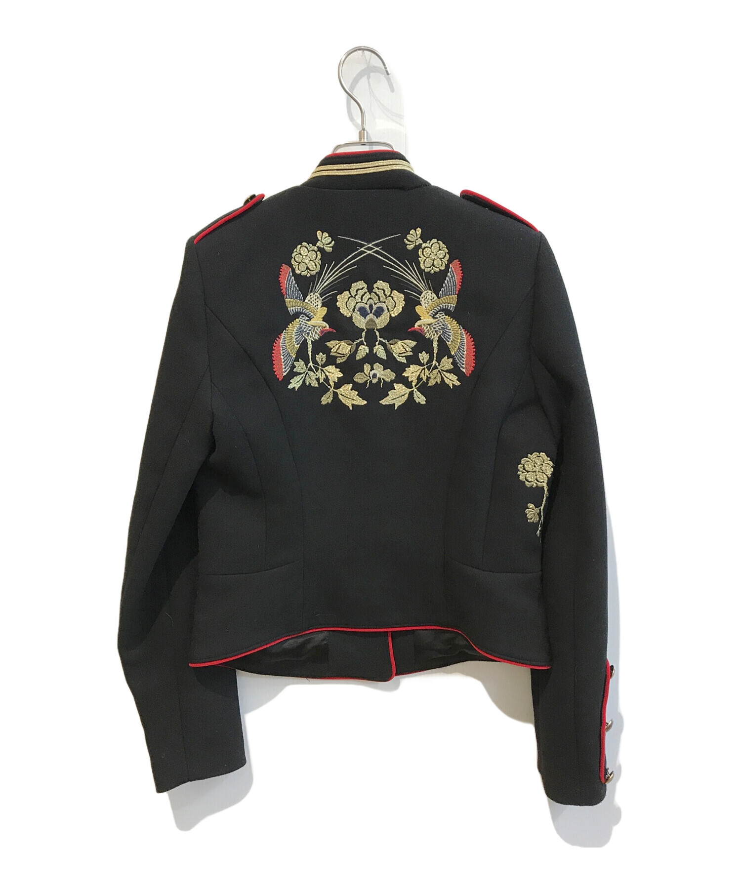 中古・古着通販】ZARA (ザラ) 和柄刺繍ナポレオンジャケット ブラック