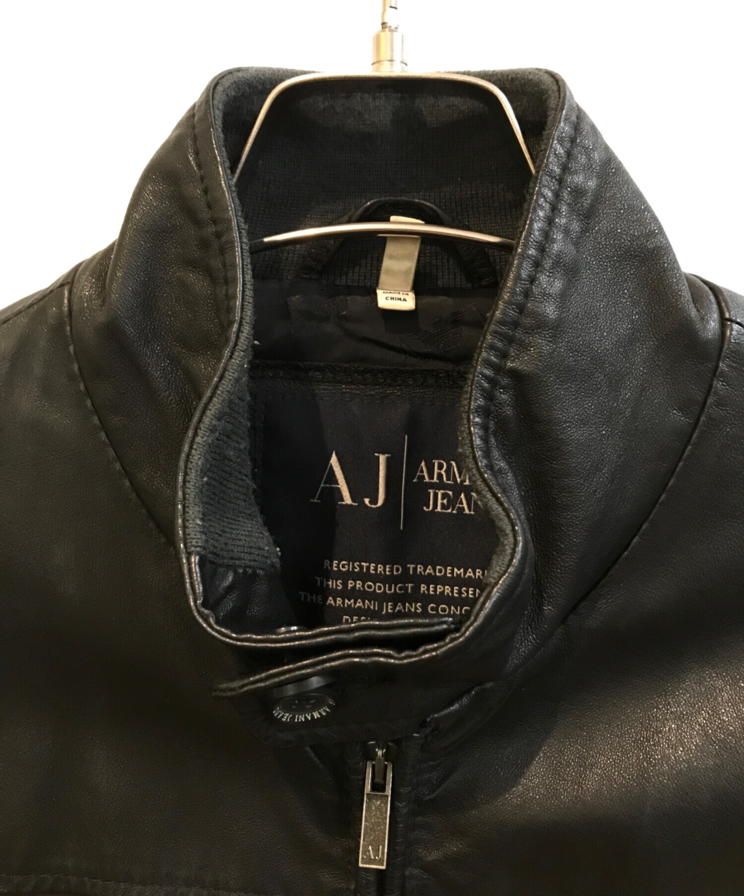 中古・古着通販】ARMANI JEANS (アルマーニジーンズ) レザージャケット
