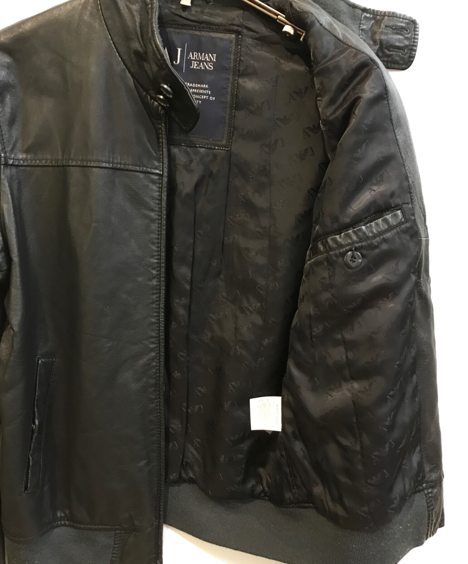 中古・古着通販】ARMANI JEANS (アルマーニジーンズ) レザージャケット