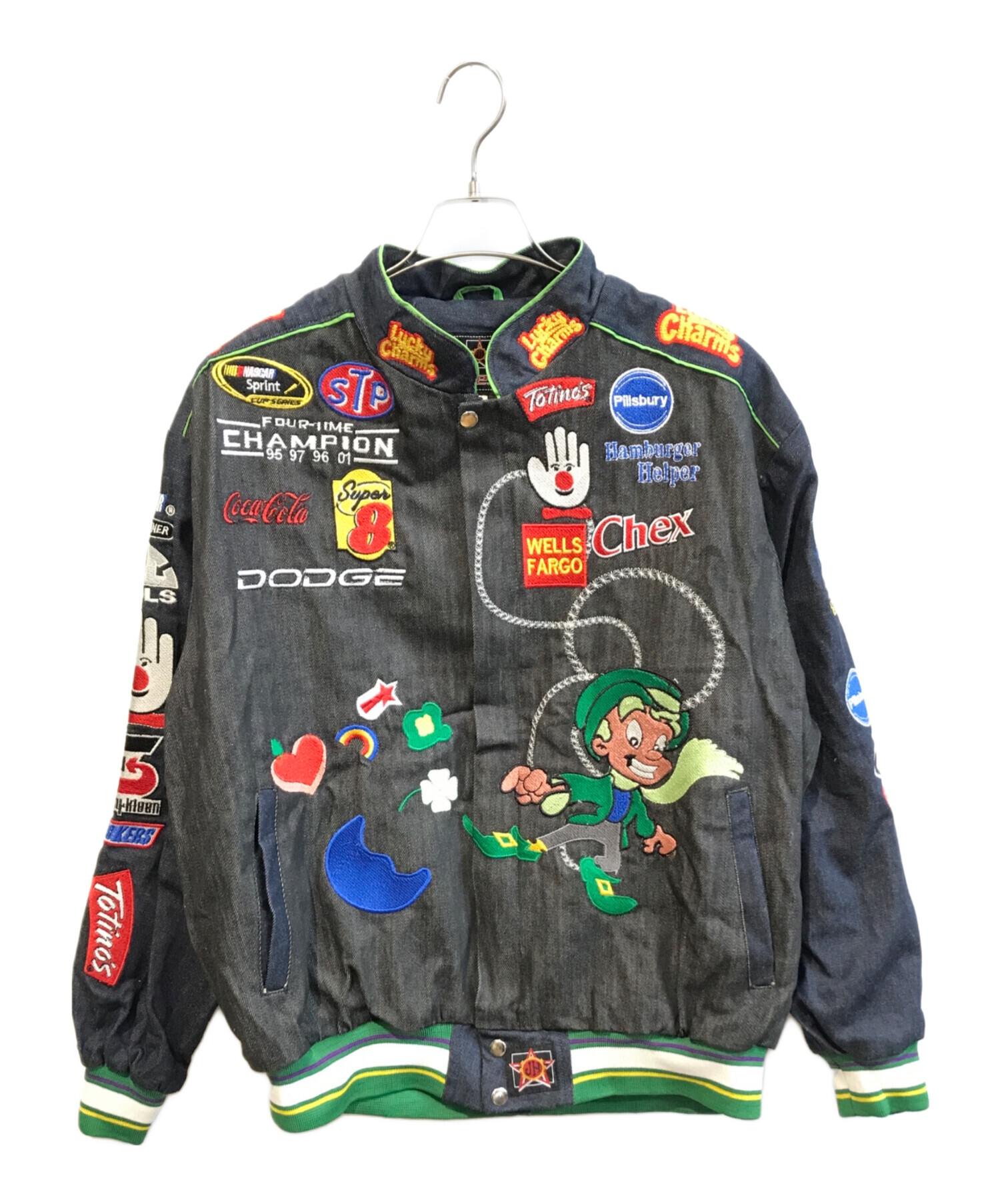 早い者勝ち　入手困難90s JH DESIGN 刺繍　レーシングジャケット　L 90s JH Design ルーニーテューンズ レーシングジャケット 90s JH