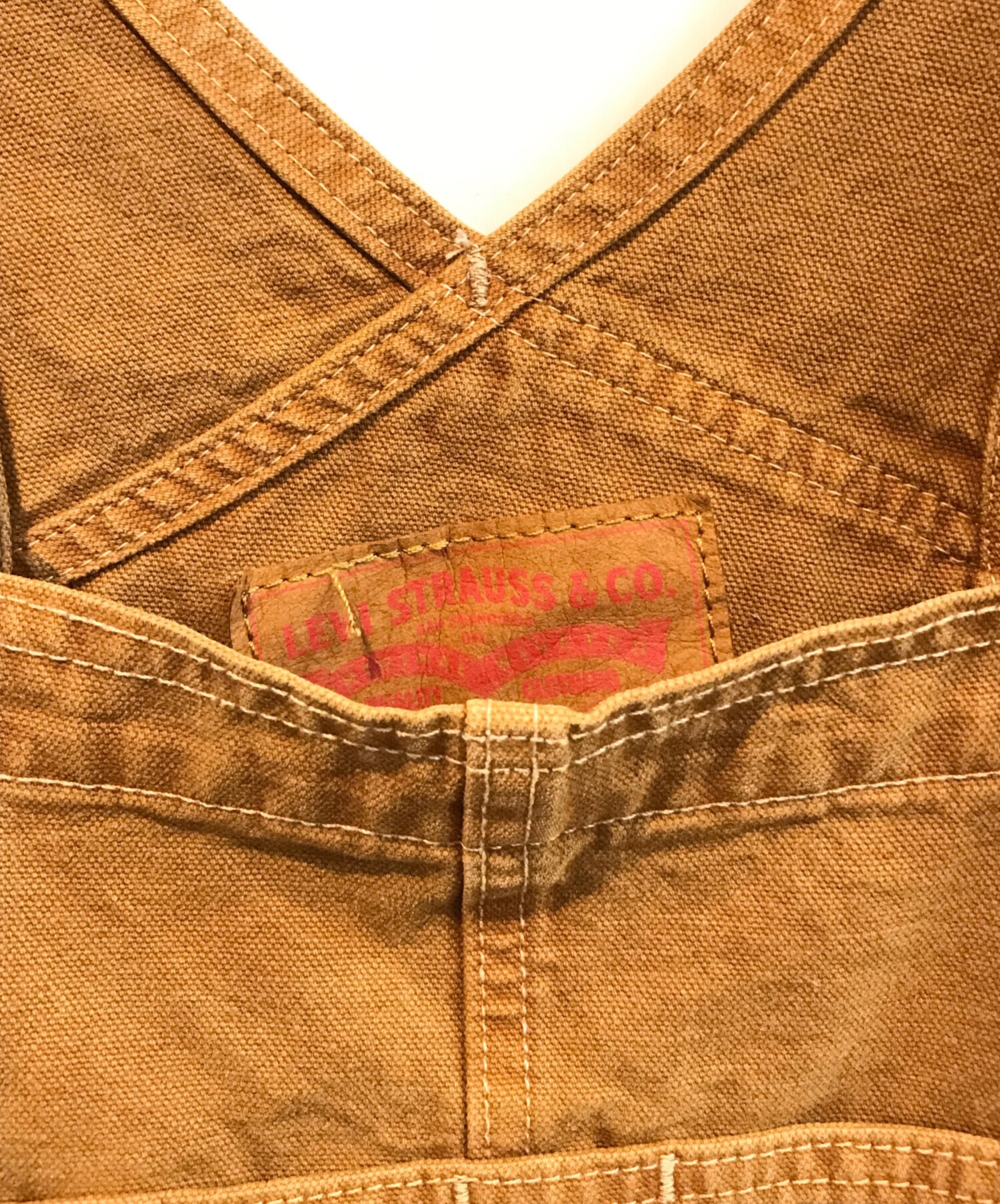 中古・古着通販】LEVI'S (リーバイス) オーバーオール ベージュ サイズ