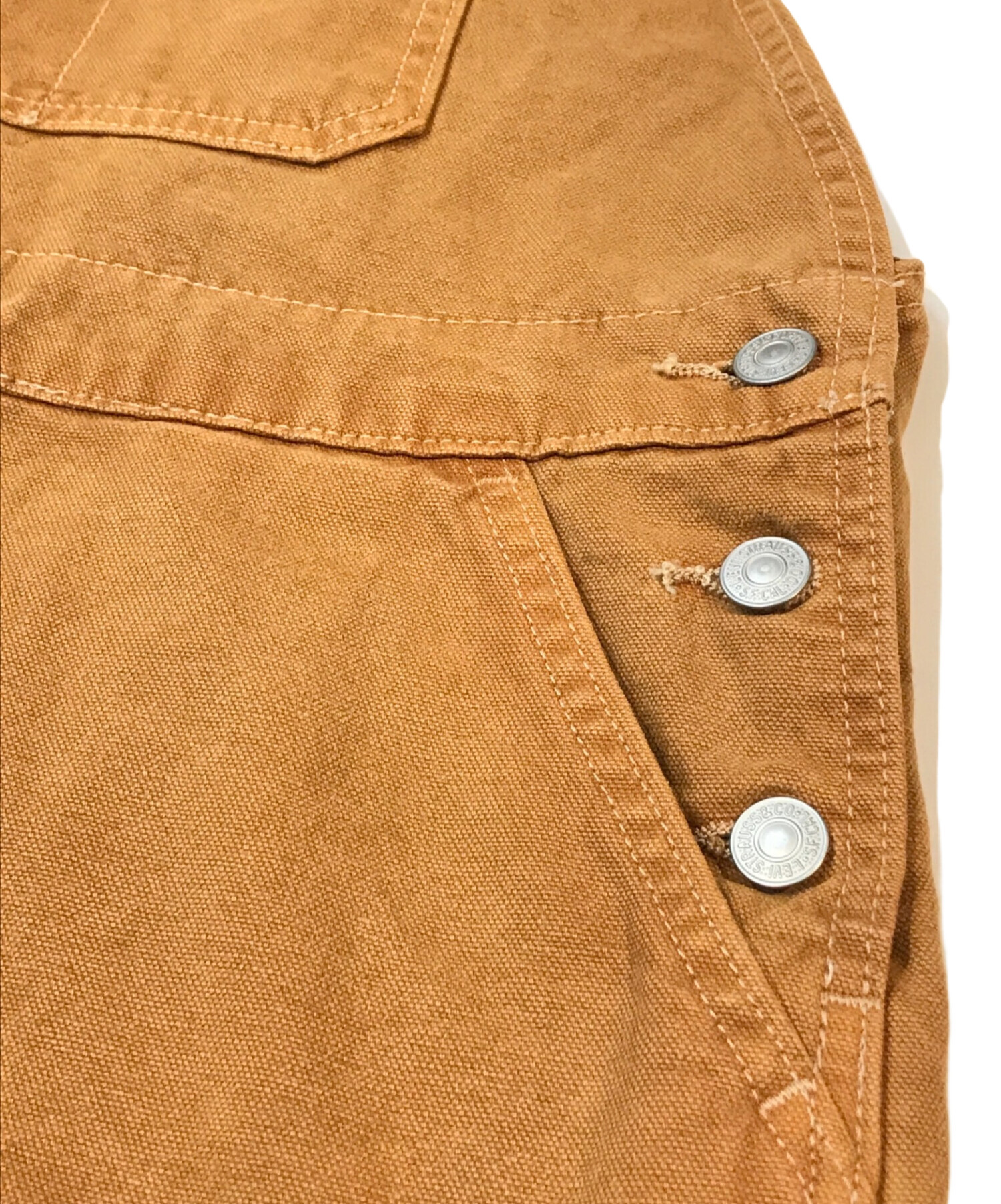 中古・古着通販】LEVI'S (リーバイス) オーバーオール ベージュ サイズ