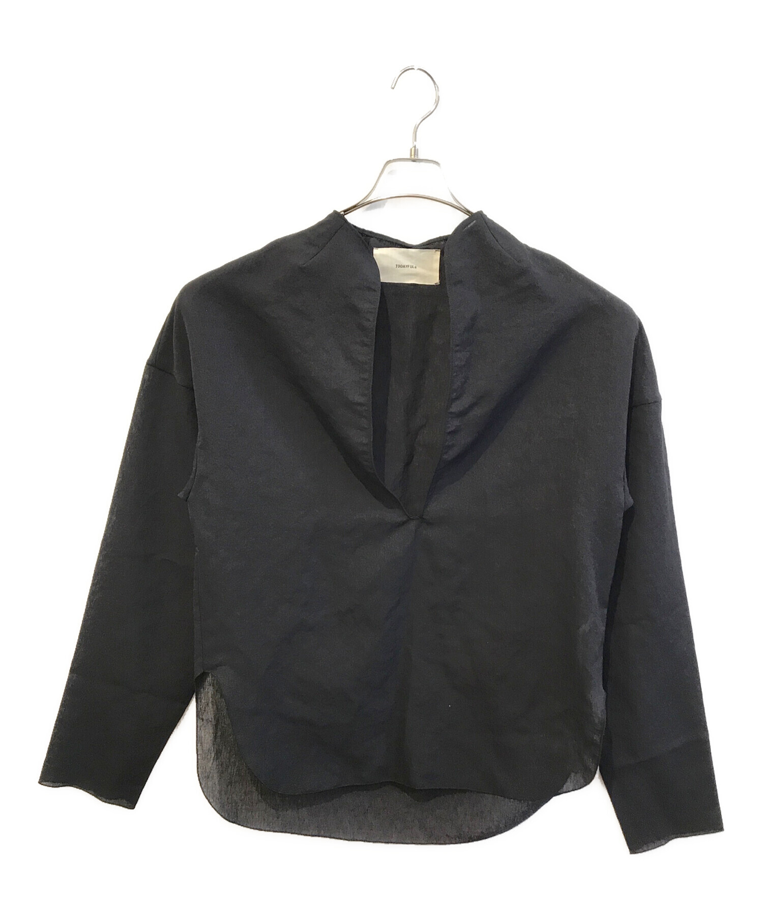 ショッピング卸値 Todayful slub slit shirts ブラック 【公式通販】