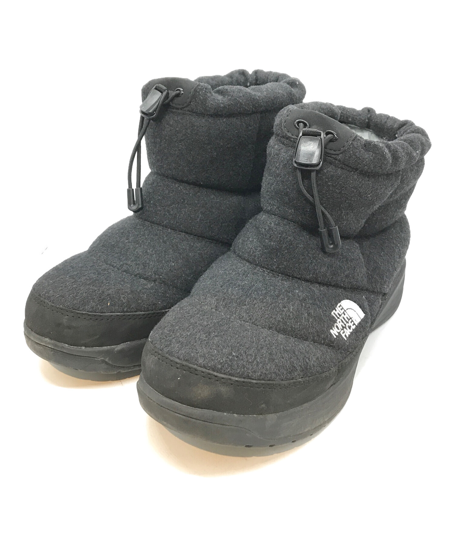 THE NORTH FACE ダークグレー ウールブーツ NFW51979 中古・古着通販】THE NORTH FACE (ザ ノース フェイス) Nuptse Bootie