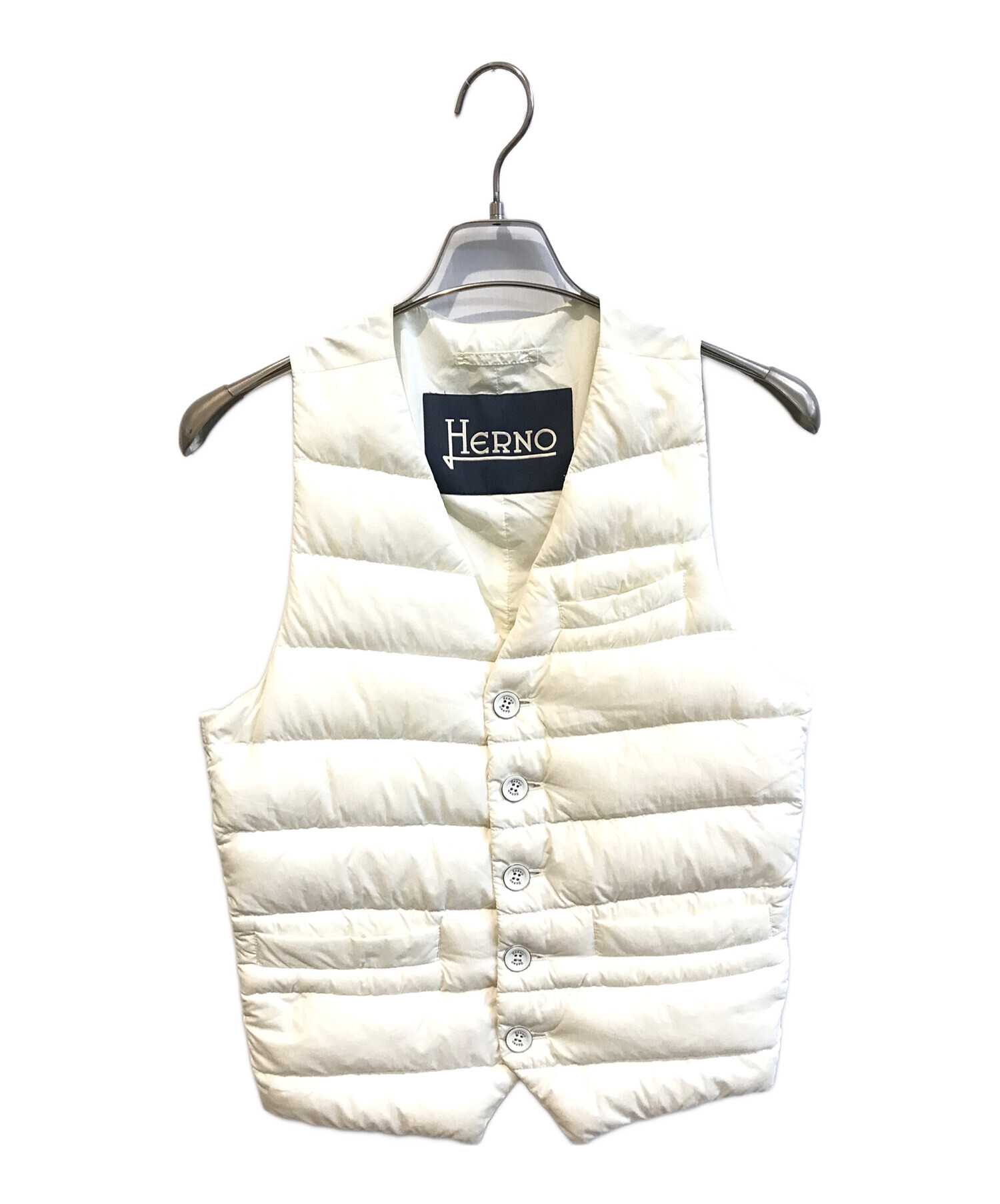 中古・古着通販】HERNO (ヘルノ) ベスト 23713 アイボリー サイズ:44