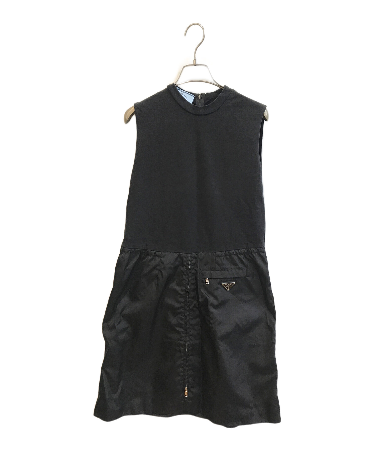 中古・古着通販】PRADA (プラダ) ナイロン切替ノースリーブワンピース
