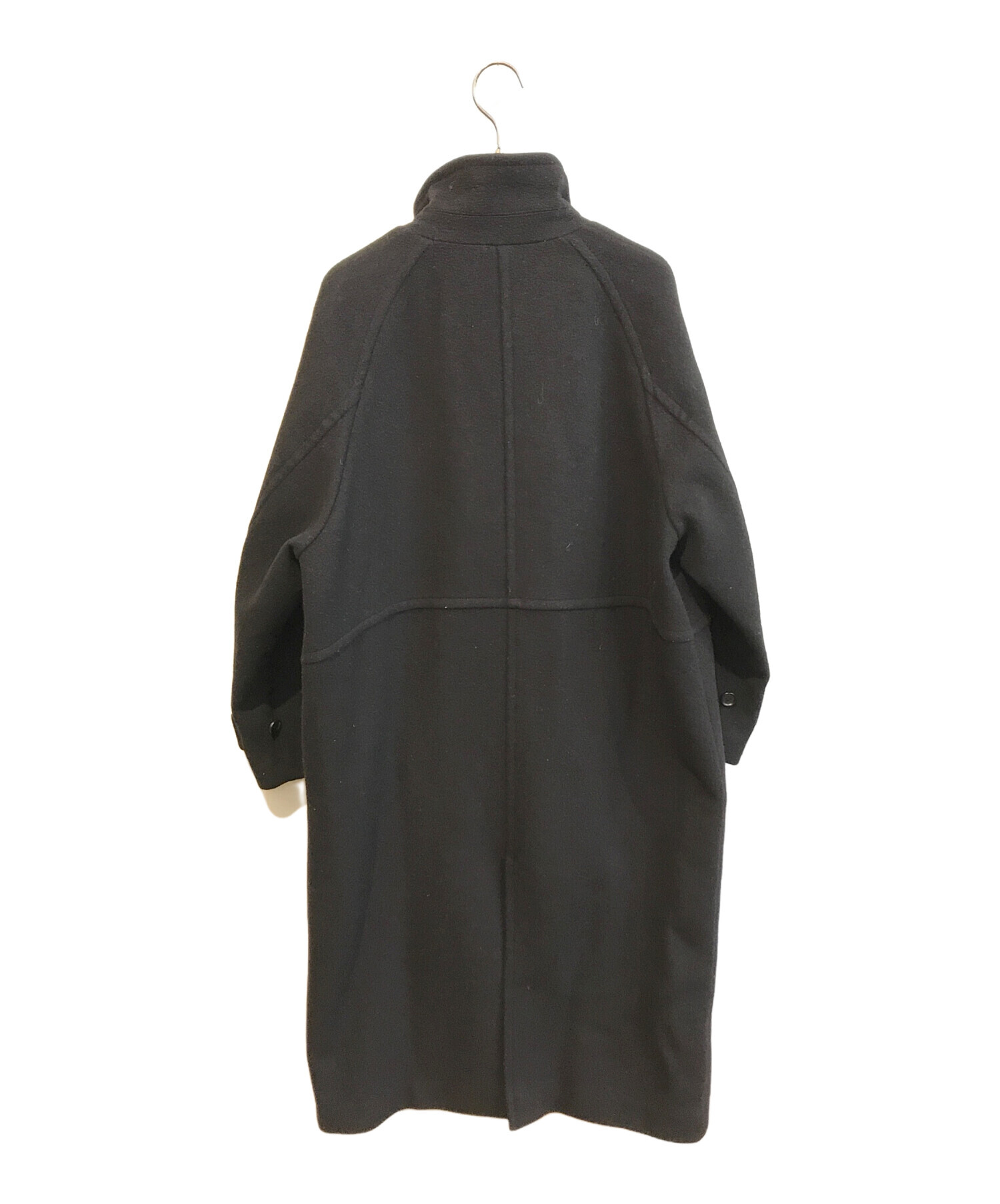 美品✨ シンプリシティエ Wビーバーコクーンスタンドカラー ロングコート カーキ 美品 シンプリシティエ Wビーバーコクーンスタンドカラー ロングコート