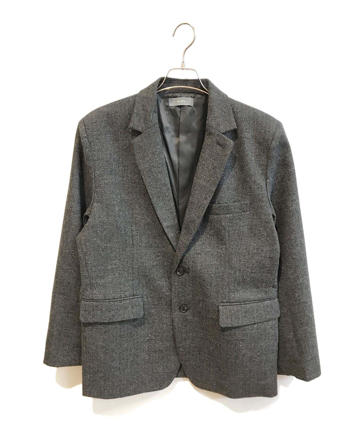 中古・古着通販】CLEL (クレイル) Wool Blend Herringbone Tweed Jacke 