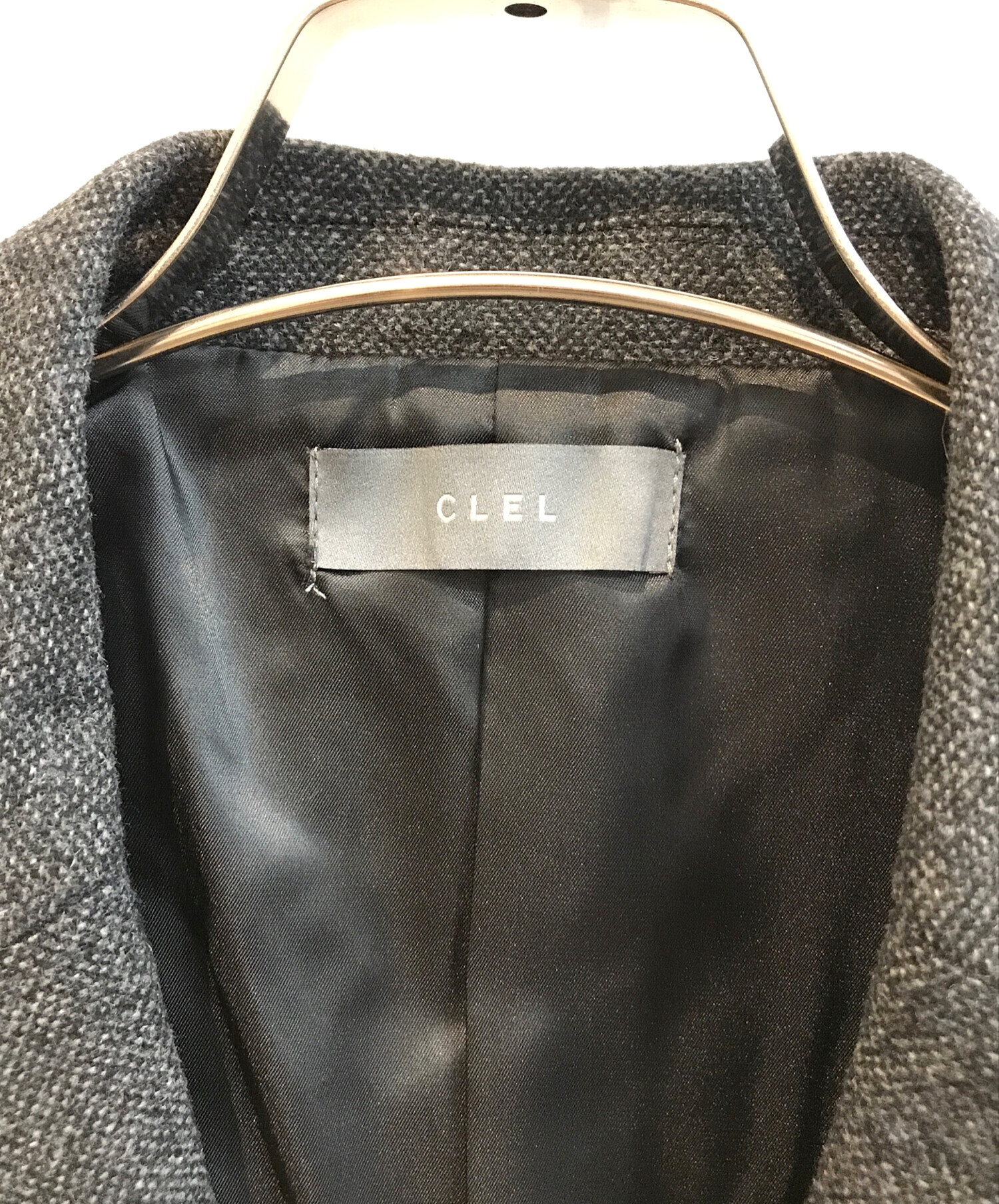 中古・古着通販】CLEL (クレイル) Wool Blend Herringbone Tweed Jacke 