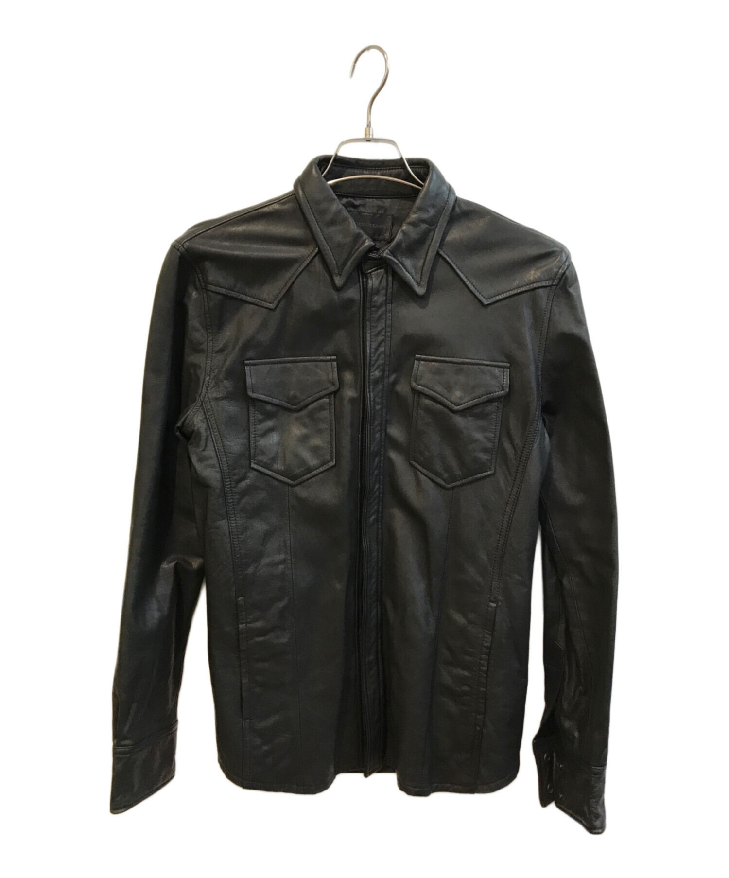 中古・古着通販】Murder License (マーダーライセンス) レザーシャツ