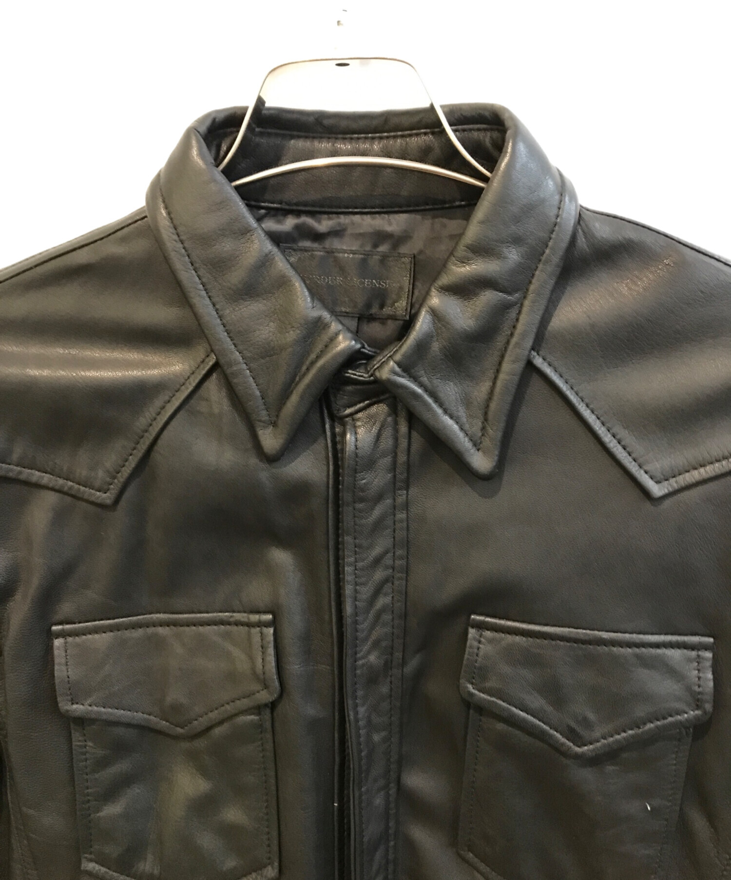 中古・古着通販】Murder License (マーダーライセンス) レザーシャツ