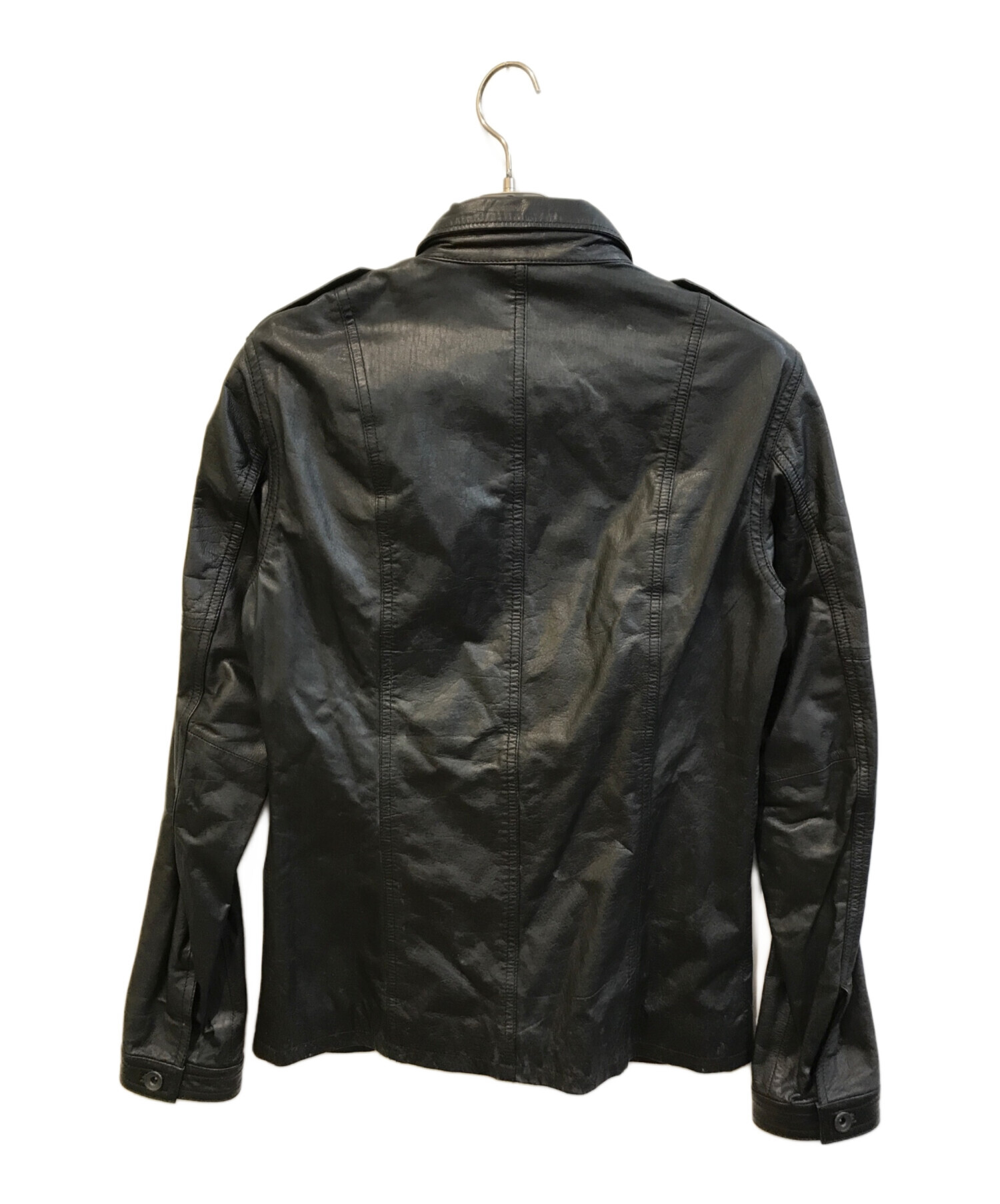 shellacシェラックレザージャケット★ライダースブラック 中古・古着通販】SHELLAC (シェラック) レザージャケット ブラック