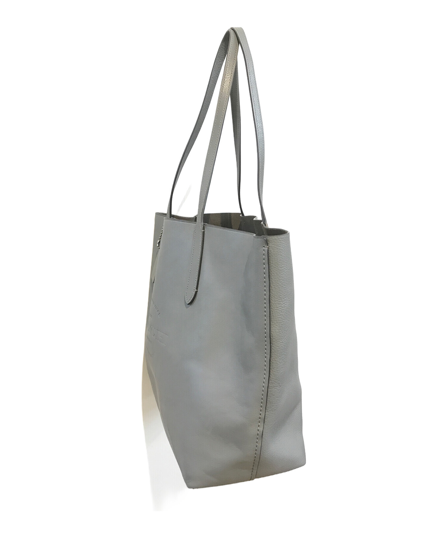 中古・古着通販】COACH (コーチ) レザートートバッグ F59403 グレー