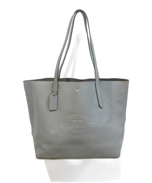 COACH グレー レザートートバッグ 中古・古着通販】COACH (コーチ) レザートートバッグ F59403 グレー