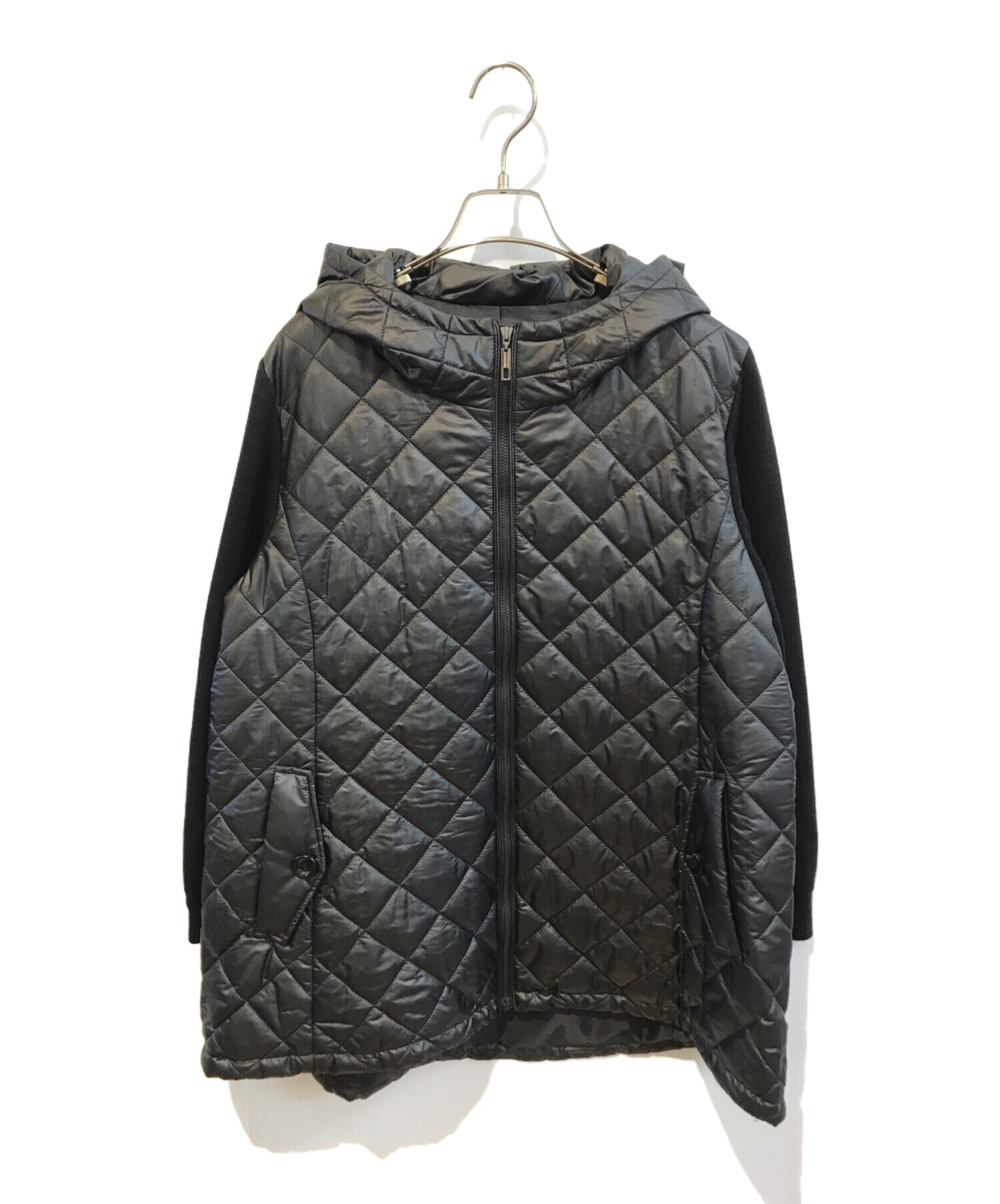 中古・古着通販】LEILIAN (レリアン) 中綿ジャケット ブラック サイズ