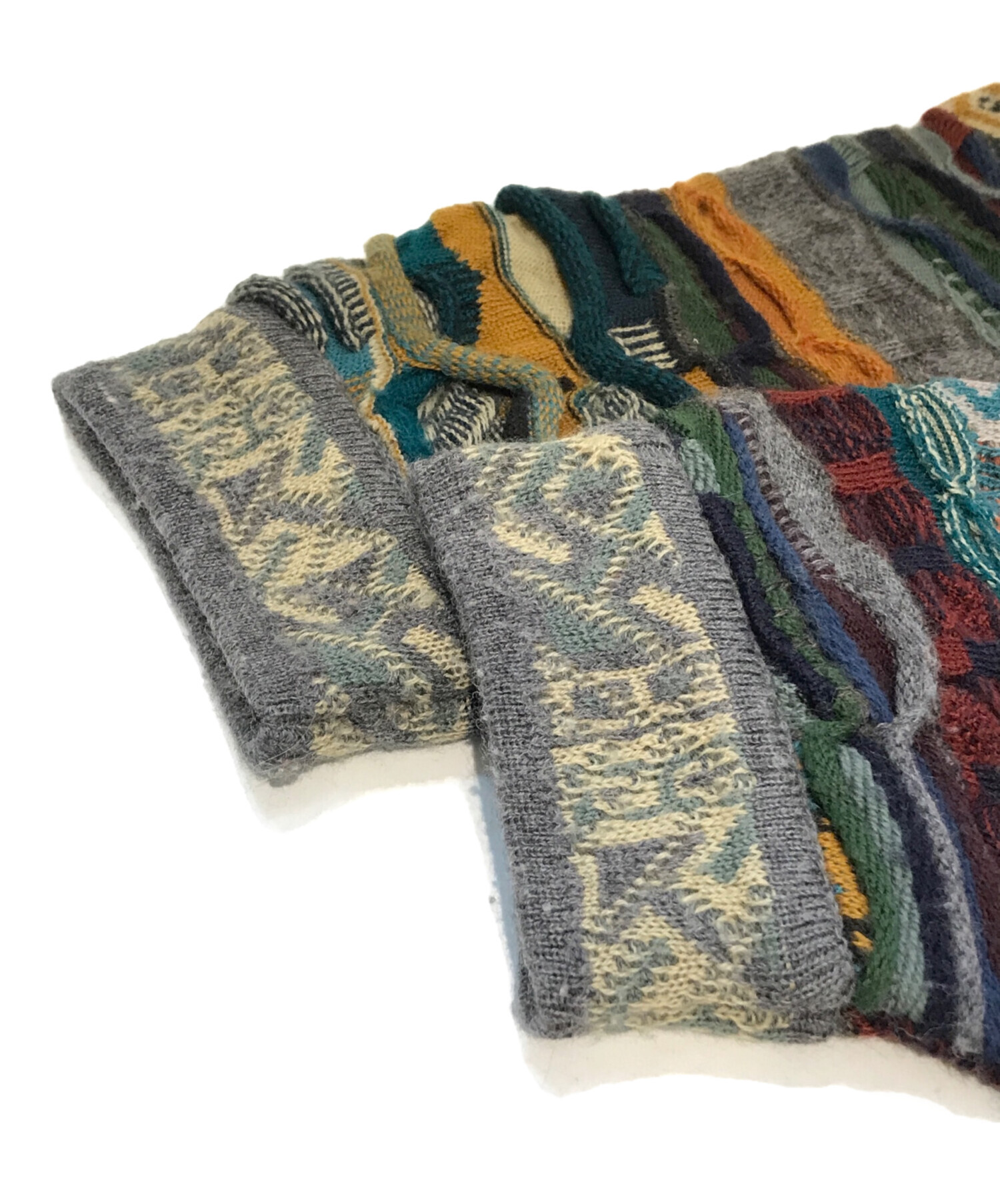 中古・古着通販】COOGI (クージー) 3Dニット マルチカラー サイズ:L