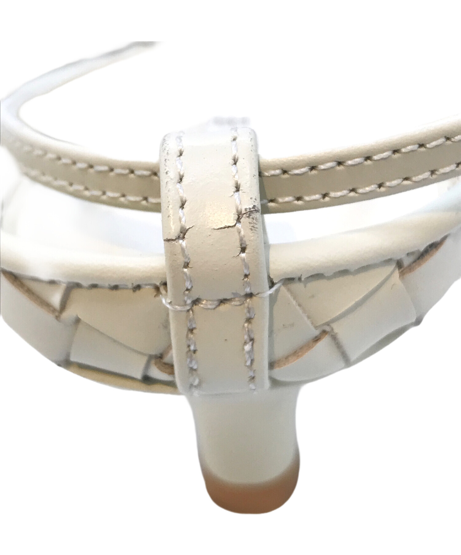 ETRE TOKYO ナローストラップレザーメッシュミュール ナローストラップレザーメッシュミュール(36 OFF WHITE): シューズ