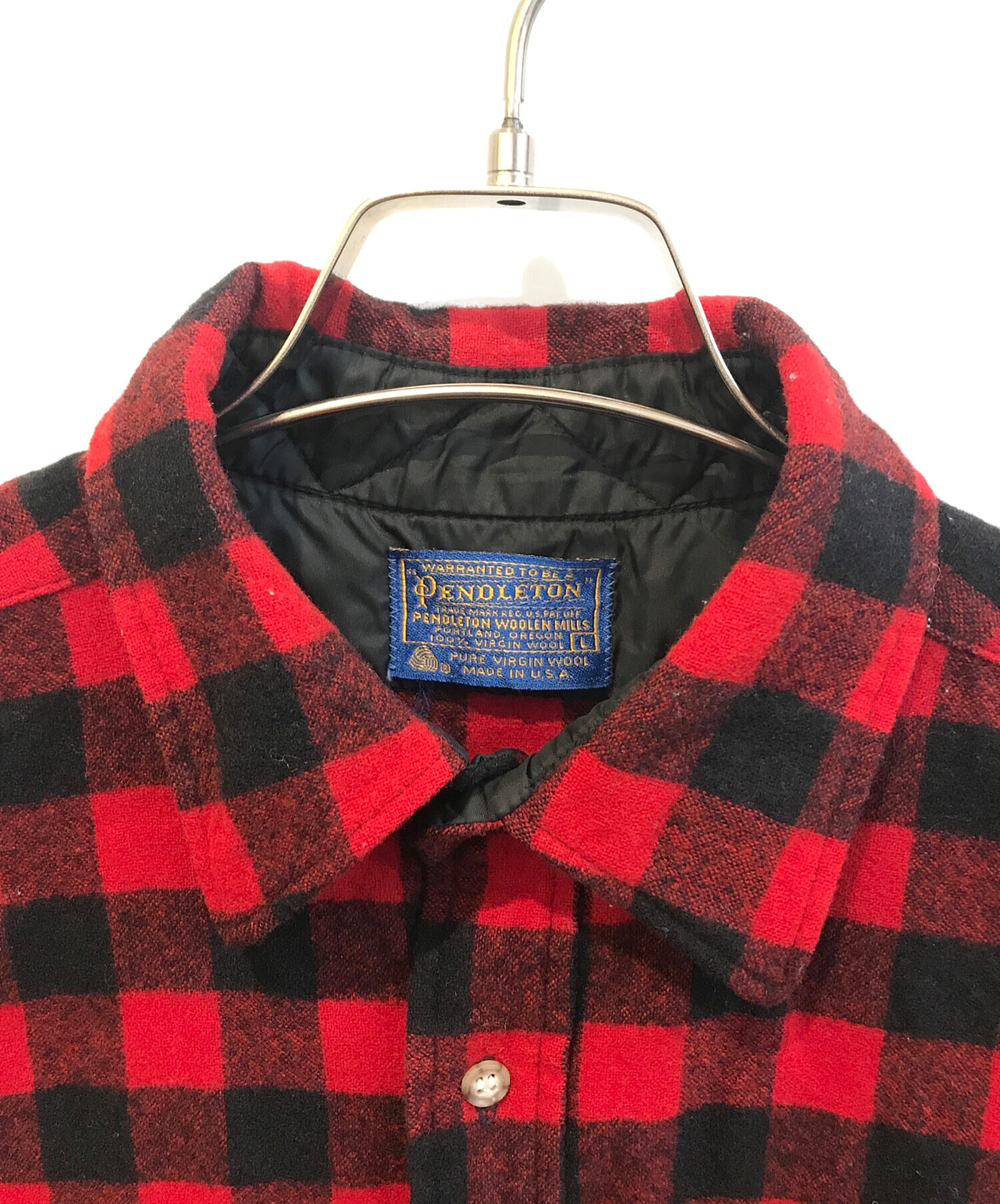トップス 80s PENDLETON Buffalo checked Woolshirt 中古・古着通販】PENDLETON (ペンドルトン) Buffalo checked Woolshirt