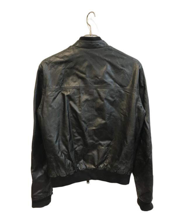 ARMANI EXCHANGE アルマーニ　ブラック　L レザージャケット 中古・古着通販】ARMANI EXCHANGE (アルマーニ エクスチェンジ
