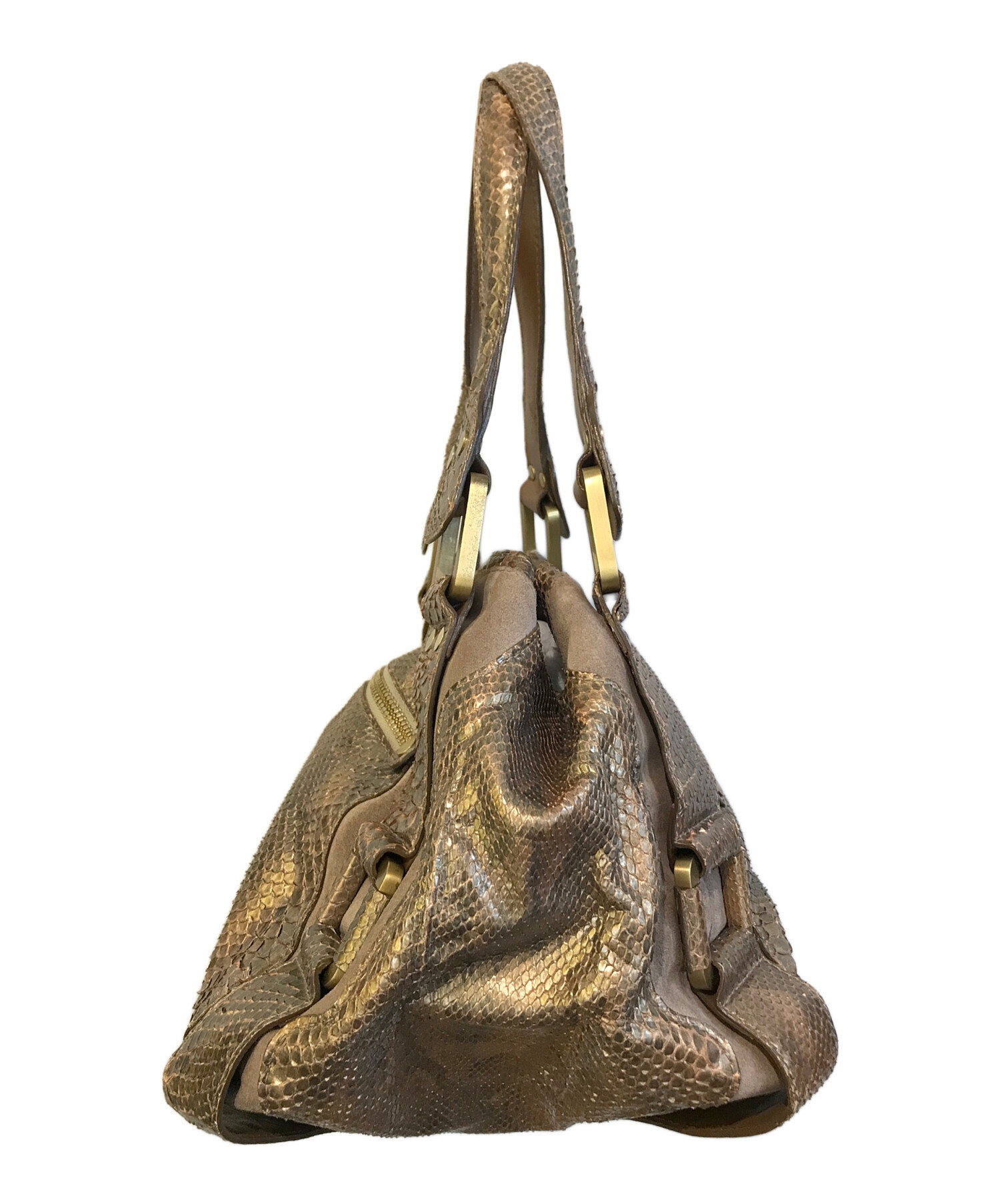 中古・古着通販】JIMMY CHOO (ジミーチュウ) パイソン 型押しトート