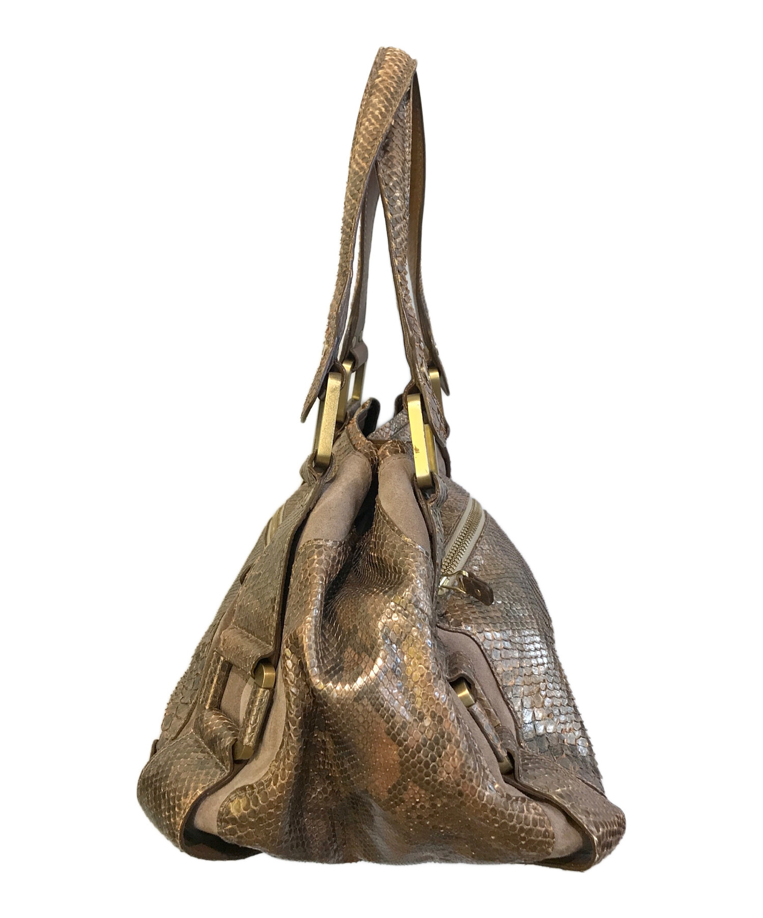 中古・古着通販】JIMMY CHOO (ジミーチュウ) パイソン 型押しトート