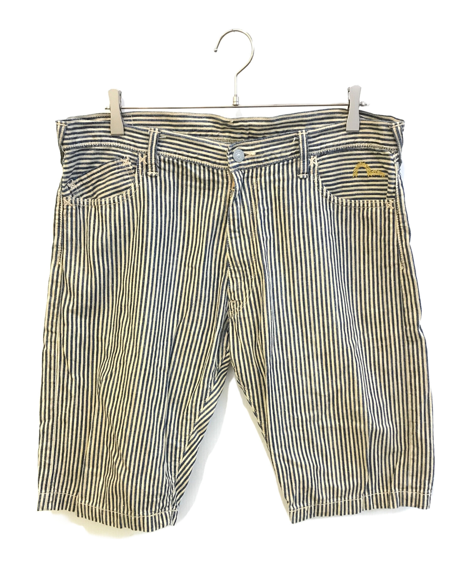 中古・古着通販】EVISU (エヴィス) ストライプハーフパンツ 2005