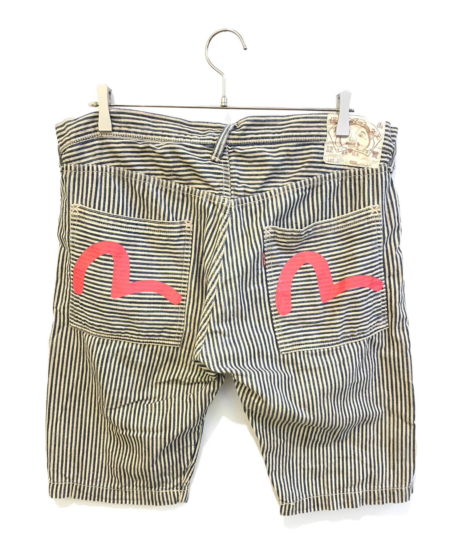 中古・古着通販】EVISU (エヴィス) ストライプハーフパンツ 2005