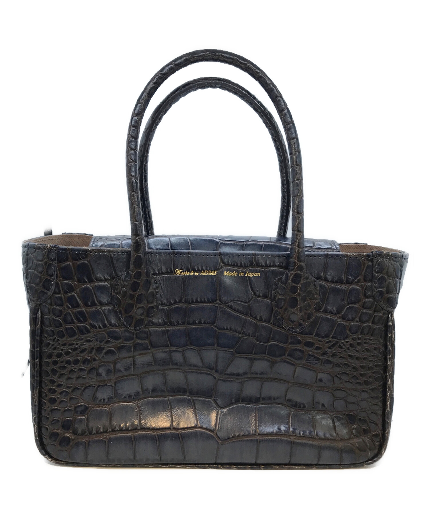 中古・古着通販】A.D.M.J. (エーディーエムジェイ) 型押しハンドバッグ