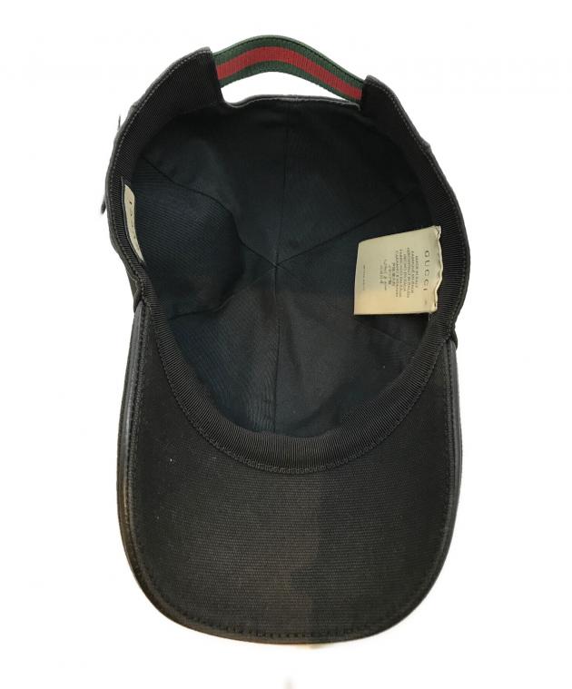 中古・古着通販】GUCCI (グッチ) キャップ 387554 ブラック｜ブランド