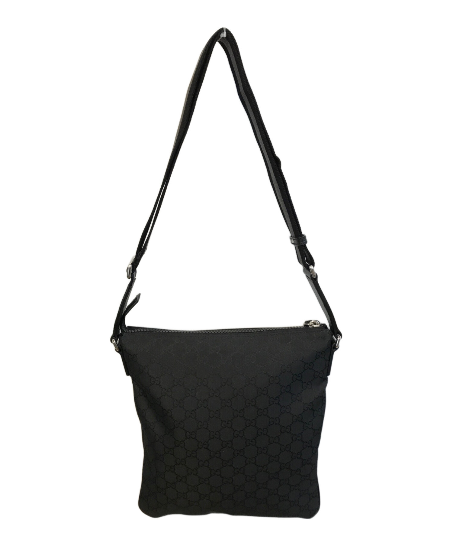 中古・古着通販】GUCCI (グッチ) ナイロンショルダーバッグ ブラック